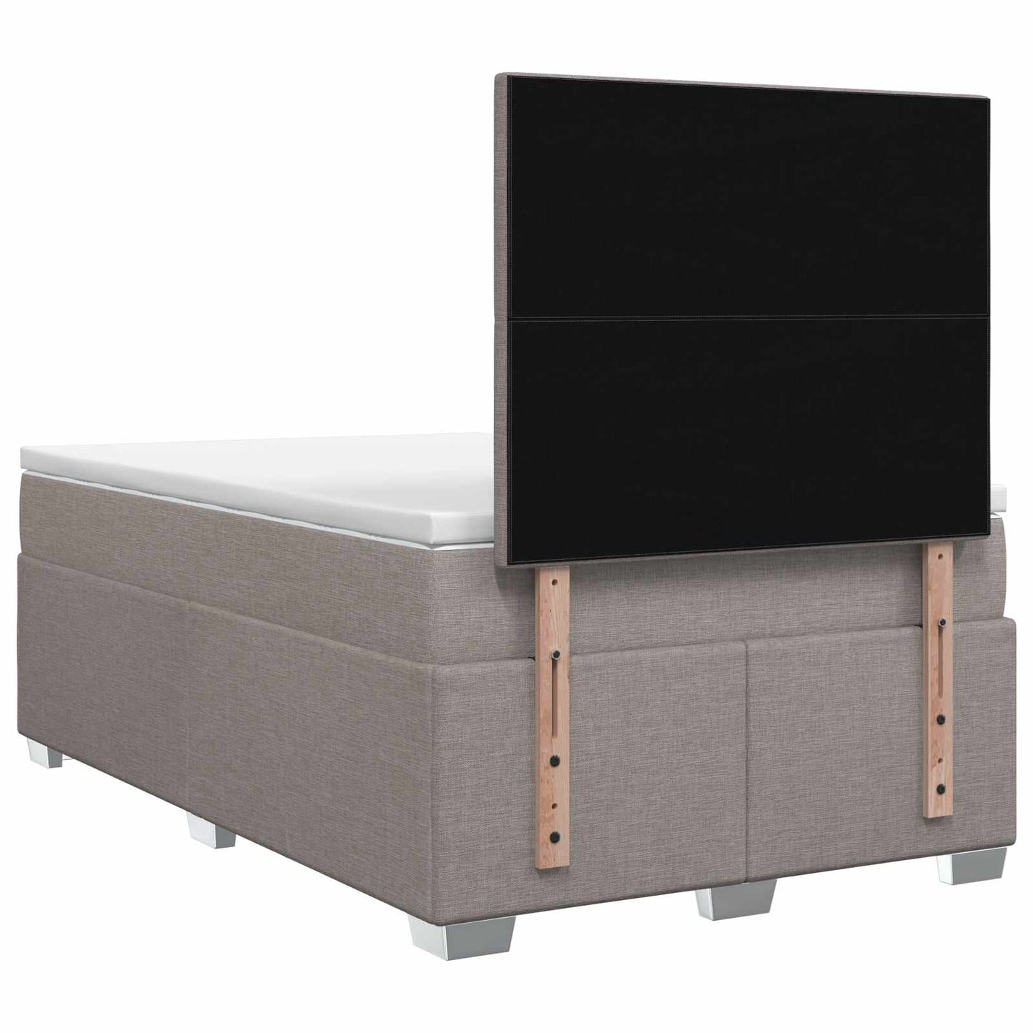 vidaXL Κρεβάτι box spring με στρώμα Taupe 120 x 190 cm Ύφασμα