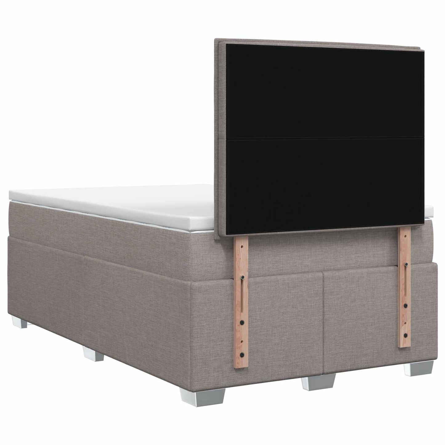 vidaXL Κρεβάτι box spring με στρώμα Taupe 120 x 200 cm Ύφασμα