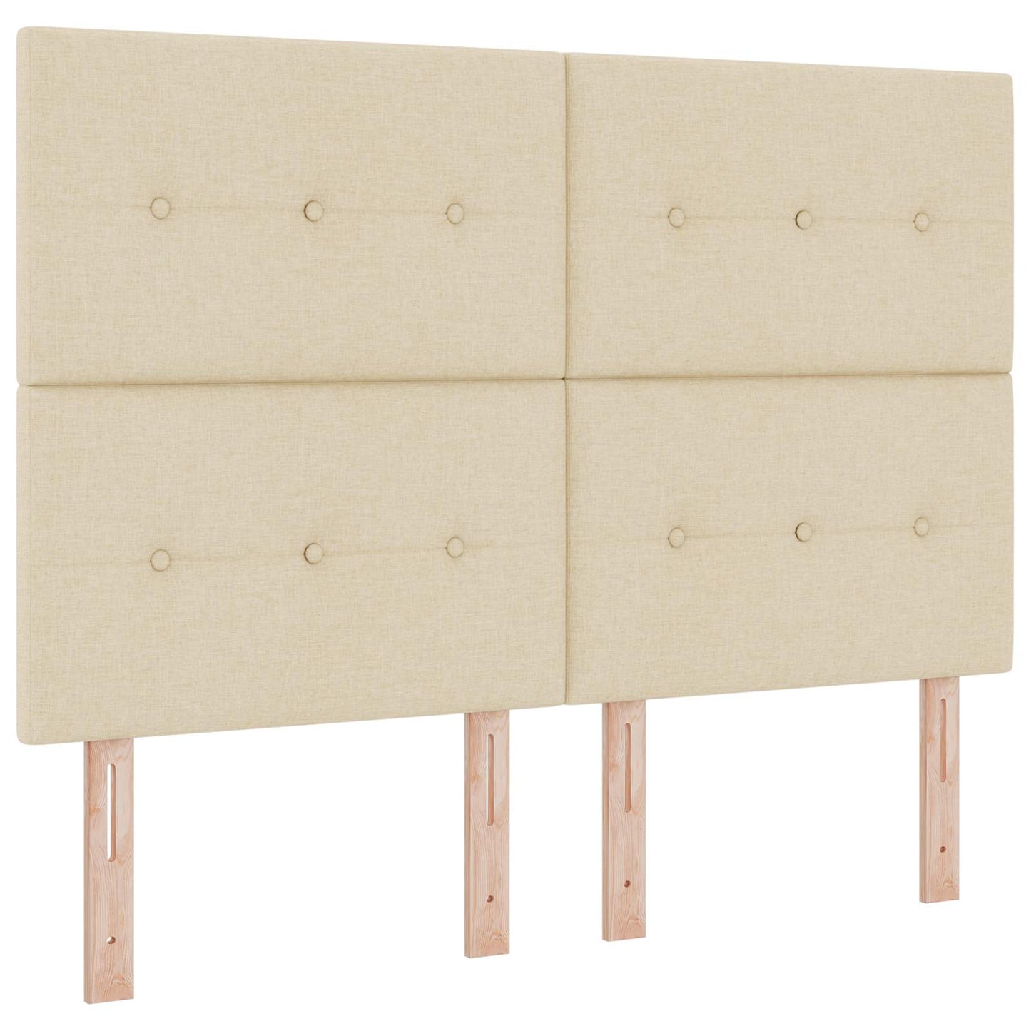 vidaXL Κρεβάτι box spring με στρώμα Κρεμ 160 x 200 cm Ύφασμα