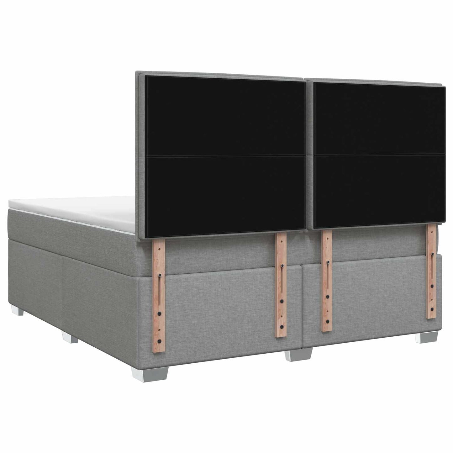 vidaXL Κρεβάτι box spring με στρώμα Ανοιχτό γκρι 160 x 200 cm Ύφασμα