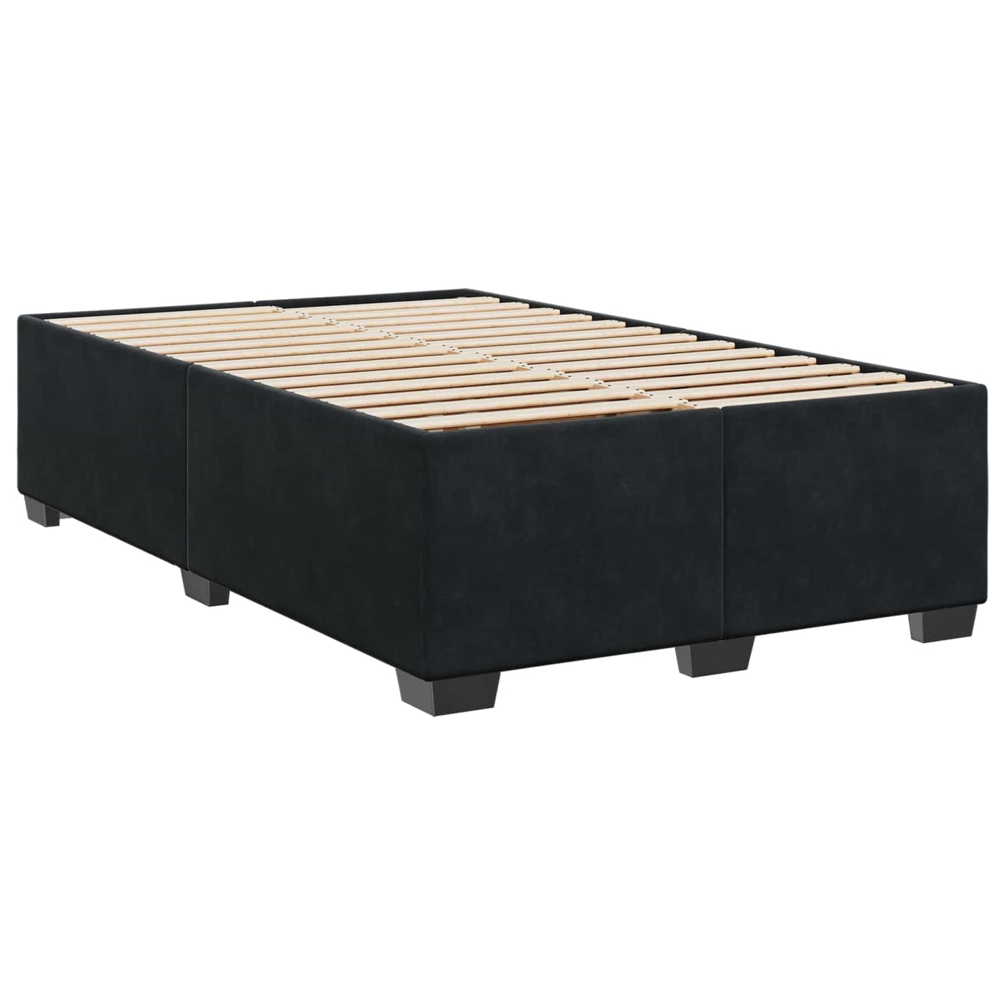 vidaXL Κρεβάτι box spring με στρώμα Μαύρο 120 x 190 cm Βελούδο