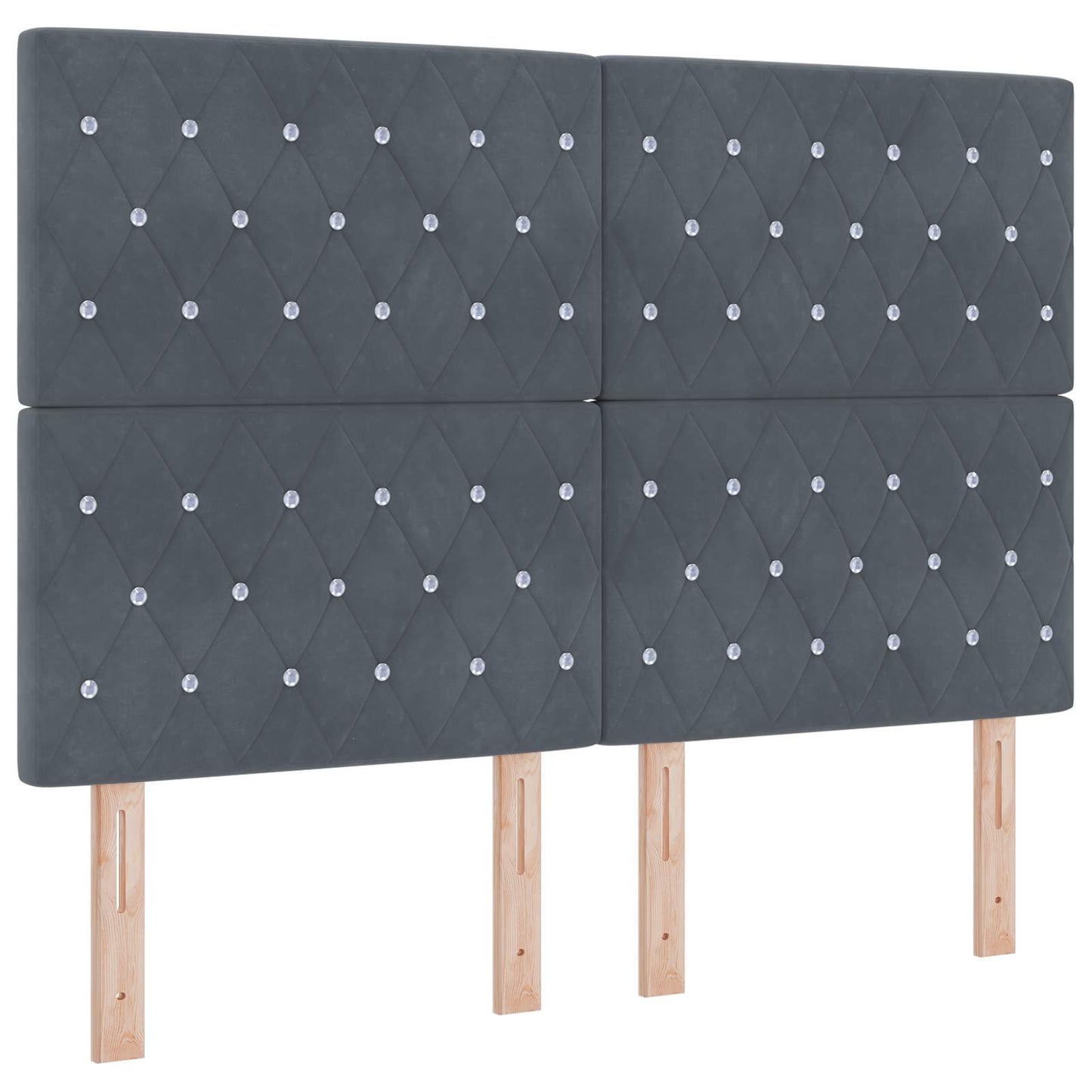 vidaXL Κρεβάτι box spring με στρώμα Σκούρο Γκρι 140 x 200 cm Βελούδο