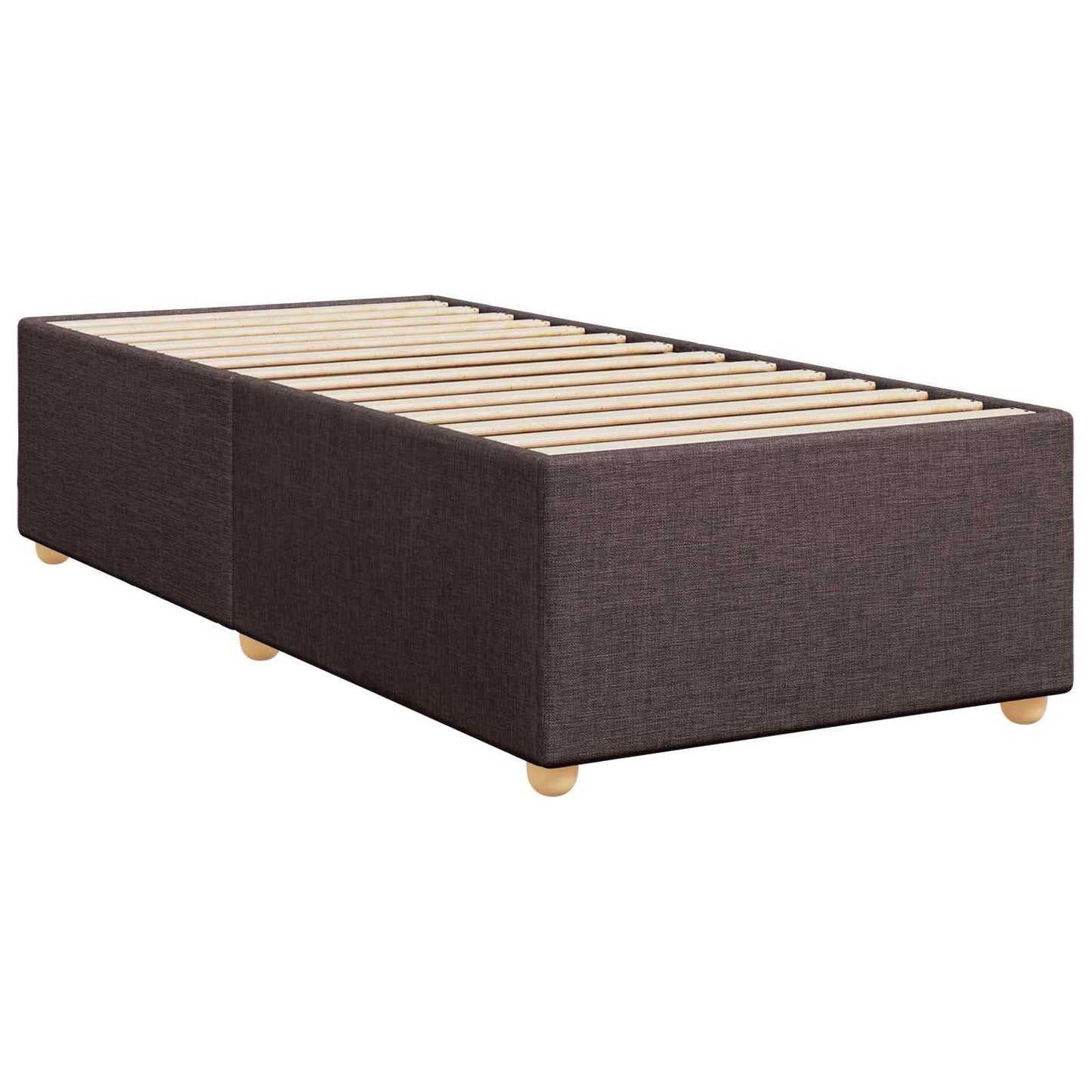 vidaXL Κρεβάτι box spring με στρώμα Σκούρο Καφέ 90 x 200 cm Ύφασμα
