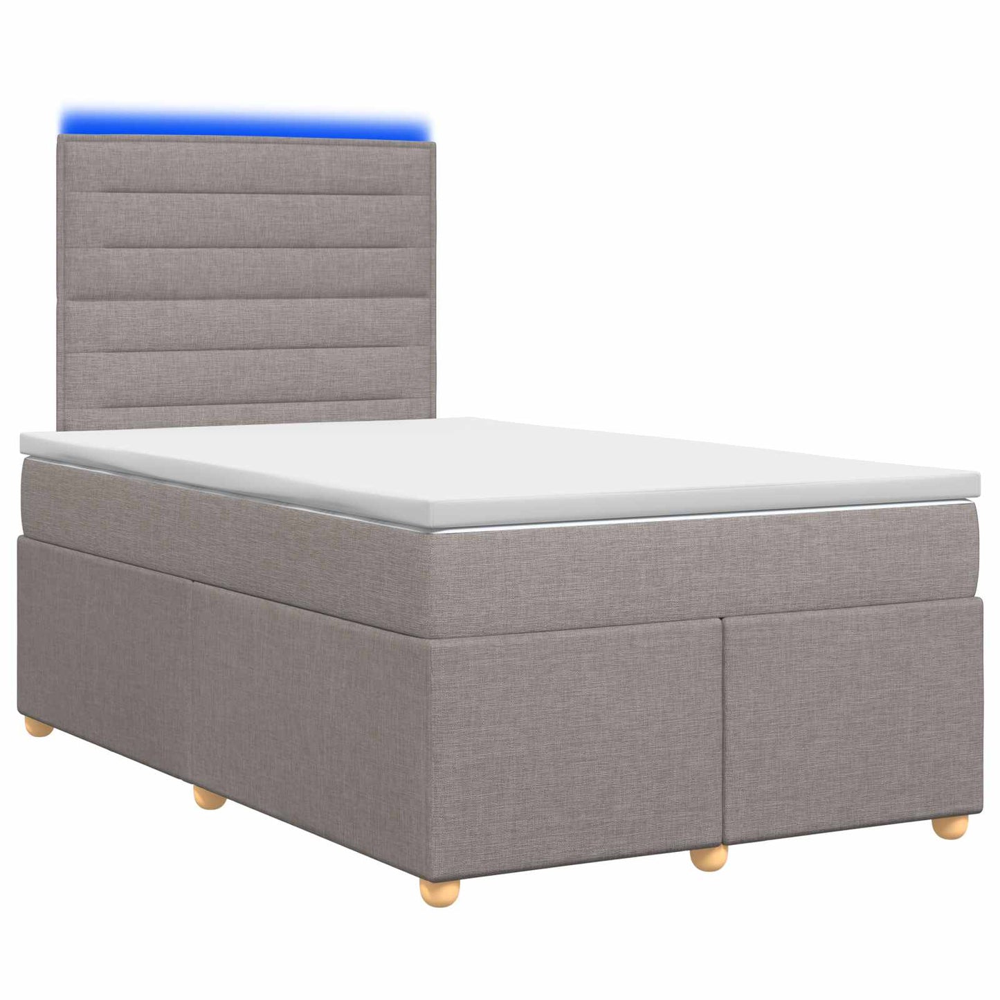 vidaXL Κρεβάτι box spring με στρώμα Taupe 120 x 190 cm Ύφασμα