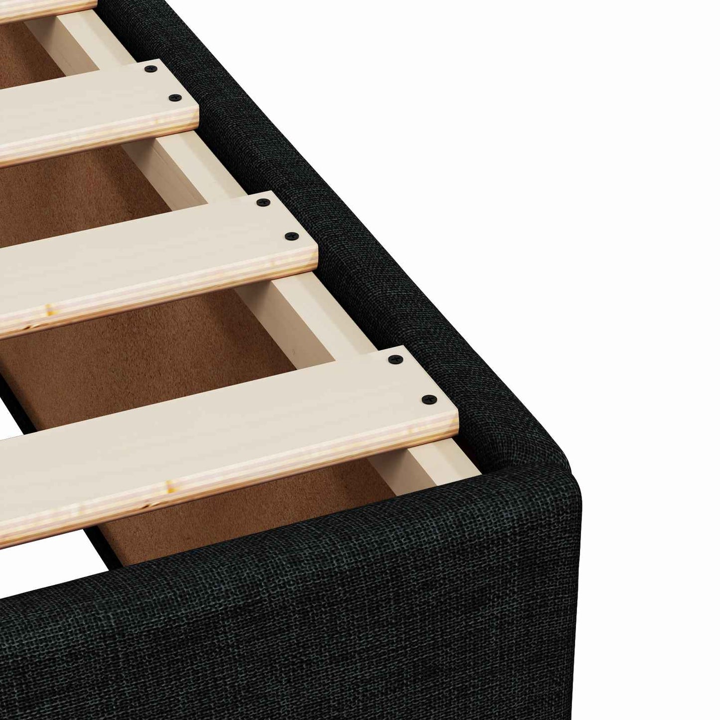 vidaXL Κρεβάτι box spring με στρώμα Μαύρο 120 x 200 cm Ύφασμα