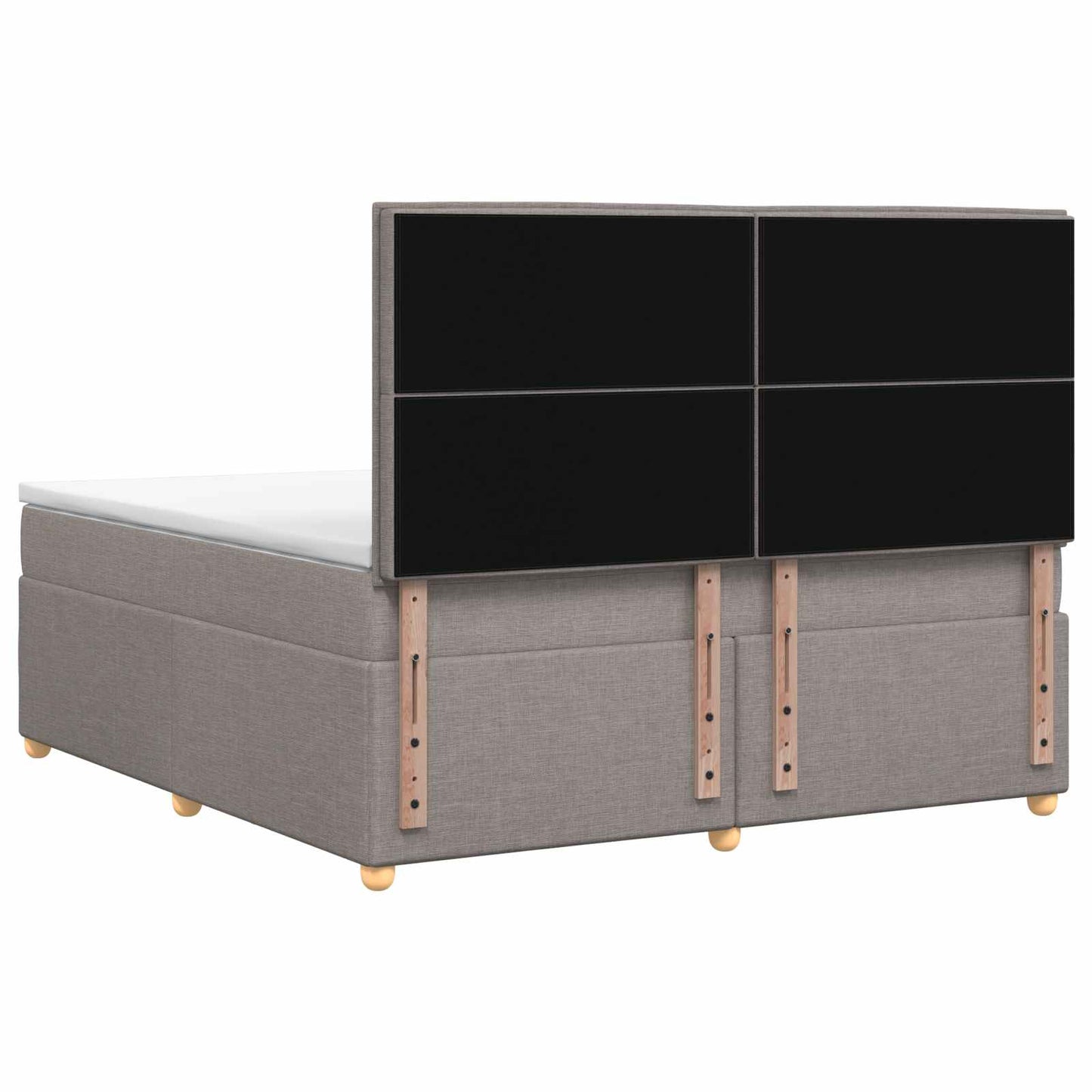 vidaXL Κρεβάτι box spring με στρώμα Taupe 140 x 200 cm Ύφασμα