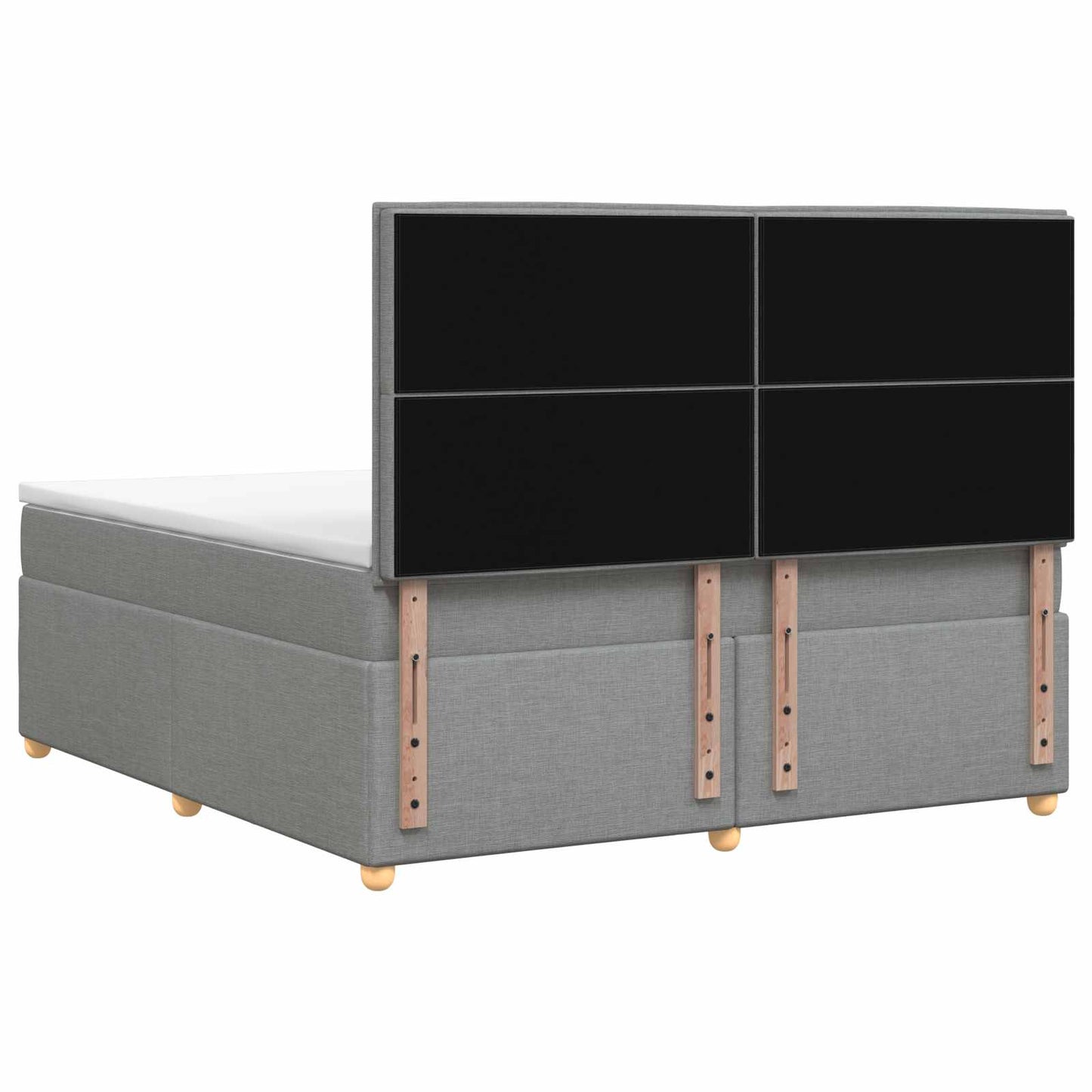 vidaXL Κρεβάτι box spring με στρώμα Ανοιχτό γκρι 160 x 200 cm Ύφασμα