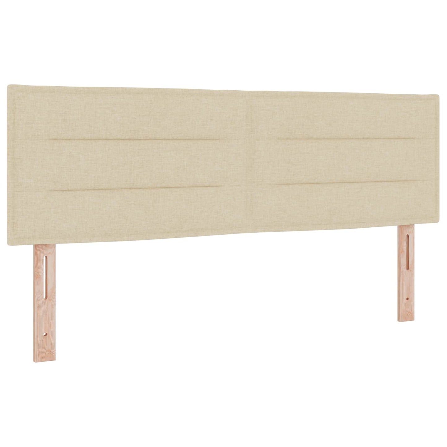 vidaXL Κρεβάτι Ottoman με στρώμα με κεφαλάρι Κρεμ 140 x 200 cm Ύφασμα