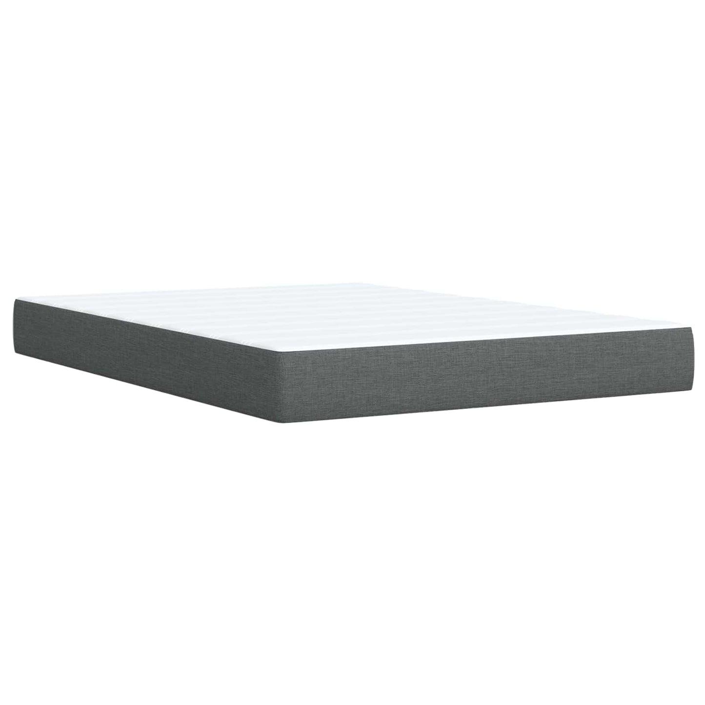 vidaXL Κρεβάτι Ottoman με στρώμα Σκούρο Γκρι 140 x 200 cm Ύφασμα