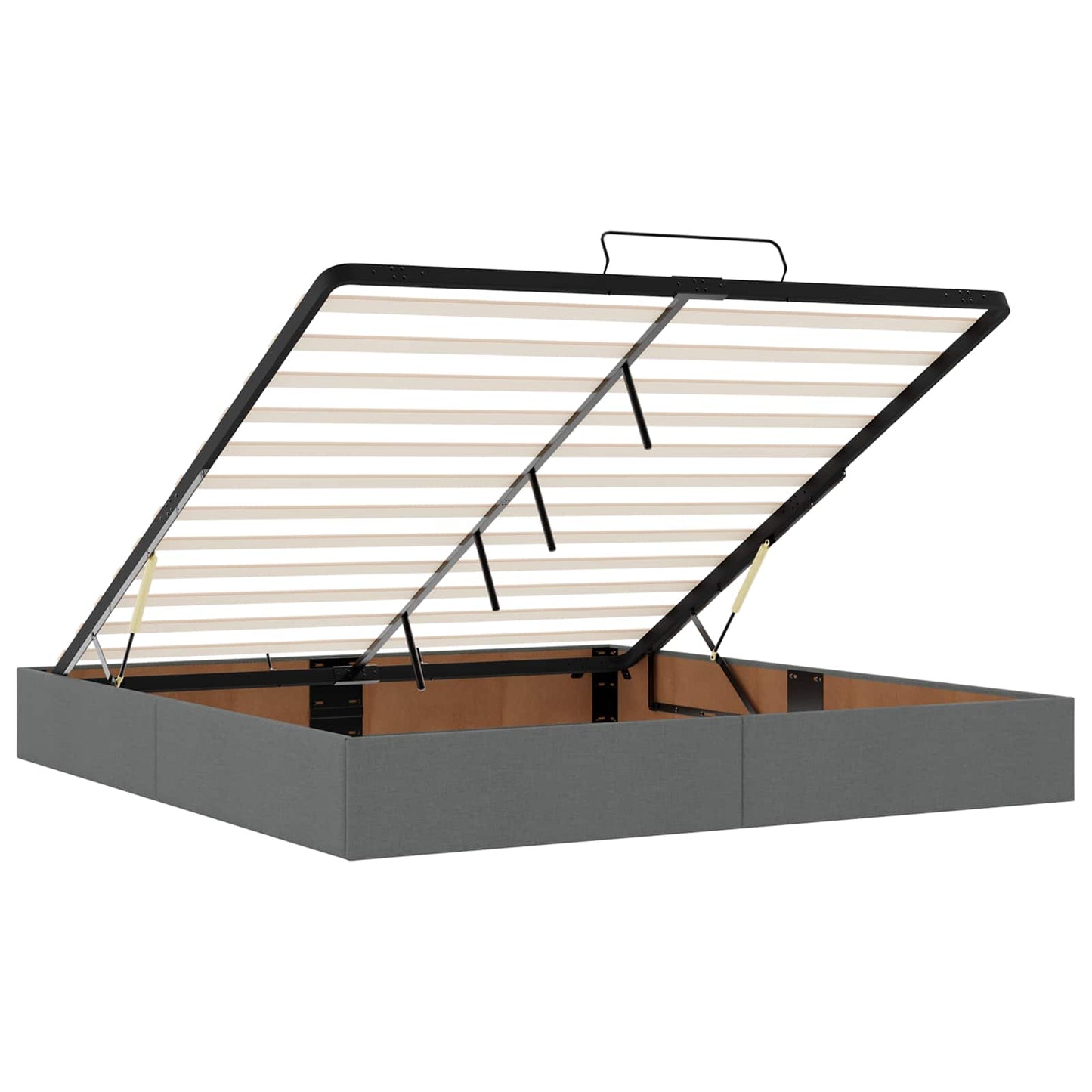 vidaXL Κρεβάτι Ottoman με στρώμα Σκούρο Γκρι 180 x 200 cm Ύφασμα