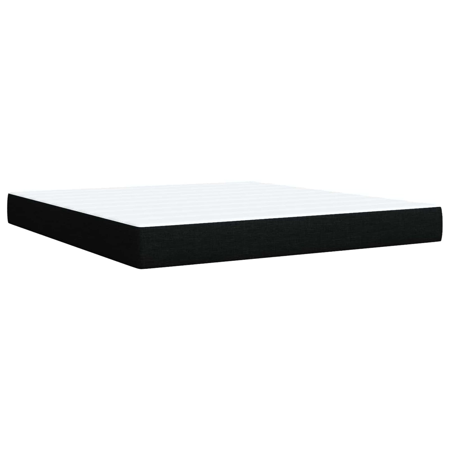 vidaXL Κρεβάτι Ottoman με στρώμα με κεφαλάρι Μαύρο 180 x 200 cm Ύφασμα