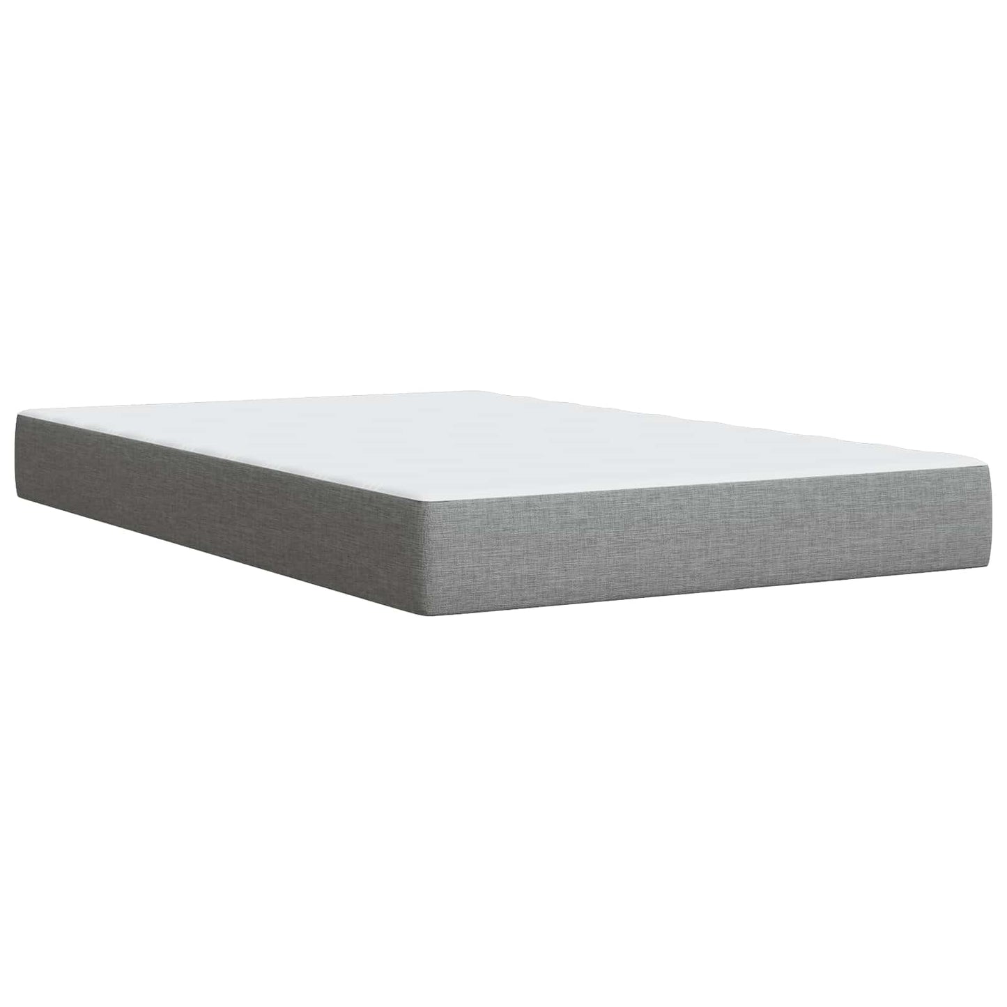 vidaXL Κρεβάτι Ottoman με στρώμα Ανοιχτό γκρι 120 x 200 cm Ύφασμα