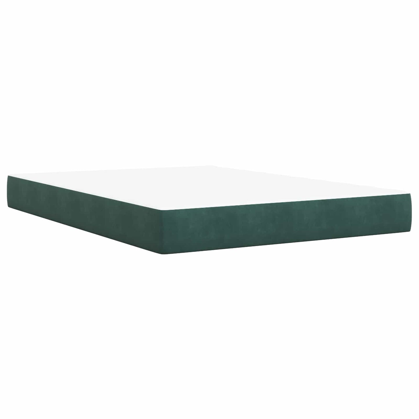 vidaXL Κρεβάτι Ottoman με στρώμα Σκούρο Πράσινο 160 x 200 cm Βελούδο