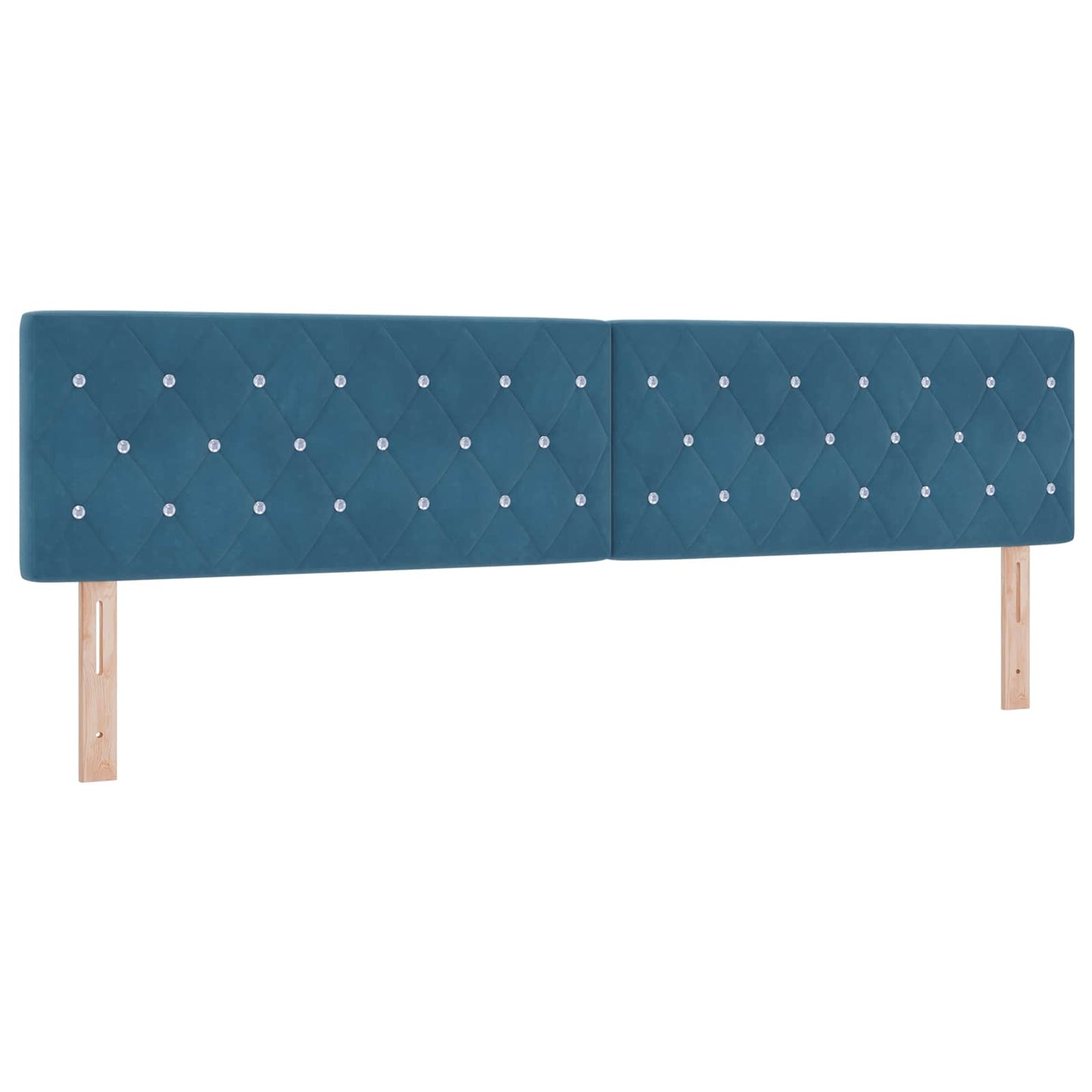 vidaXL Κρεβάτι Ottoman με Στρώμα και LED Σκούρο Μπλε 200 x 200 cm