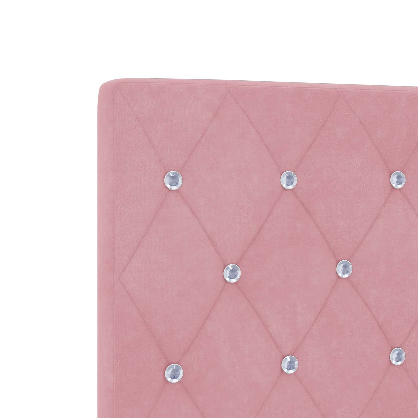 vidaXL Κρεβάτι Ottoman με Στρώμα και LED Ροζ 200 x 200 cm Βελούδο