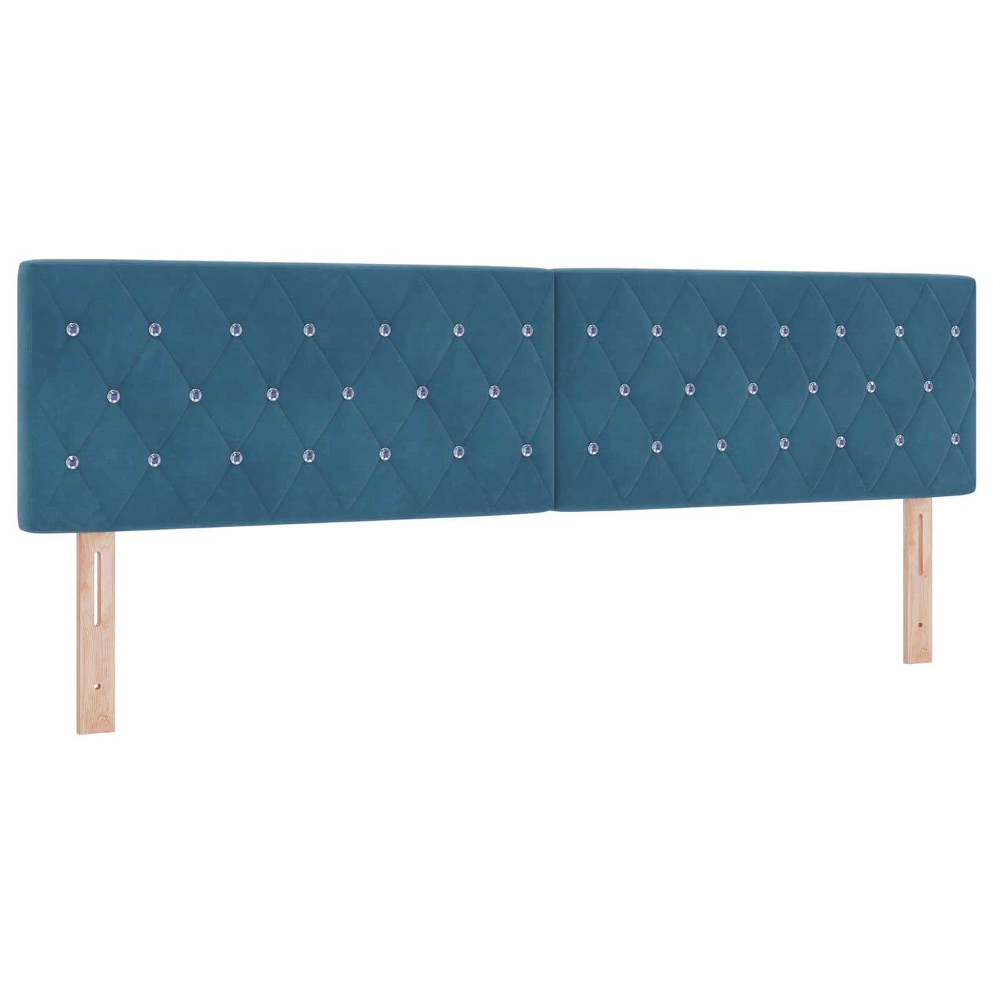 vidaXL Κρεβάτι Ottoman με Στρώμα και LED Σκούρο Μπλε 180 x 200 cm