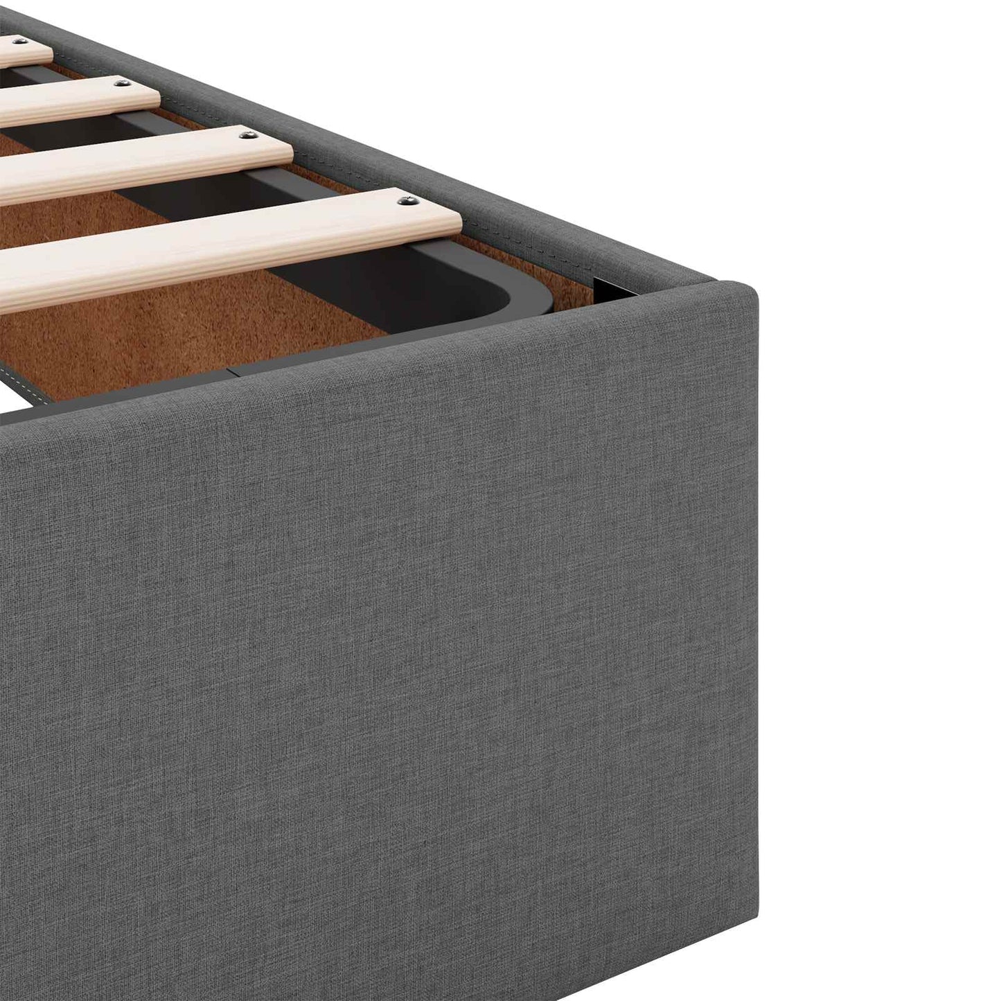 vidaXL Κρεβάτι Ottoman με στρώμα Σκούρο Γκρι 120 x 200 cm Ύφασμα