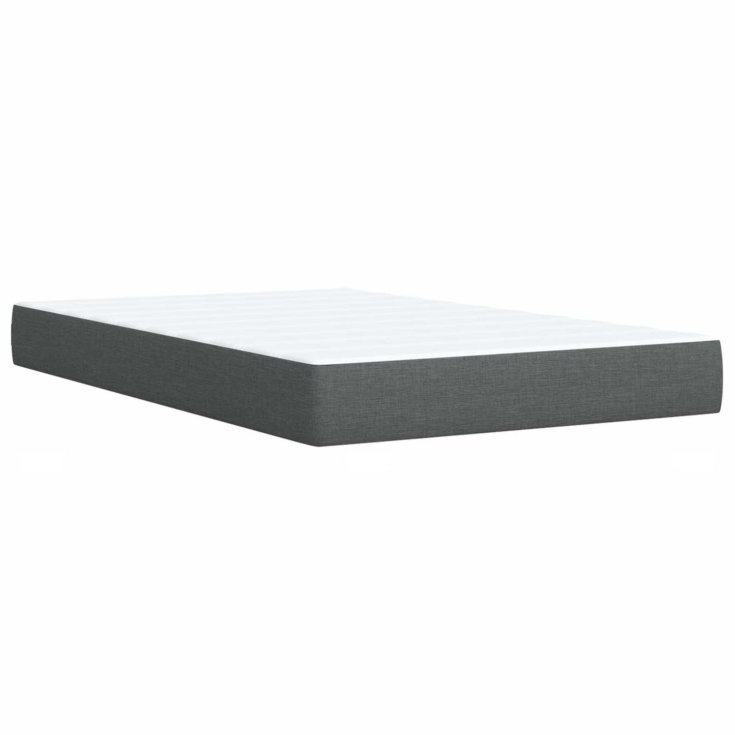 vidaXL Κρεβάτι Ottoman με στρώμα Σκούρο Γκρι 120 x 200 cm Ύφασμα