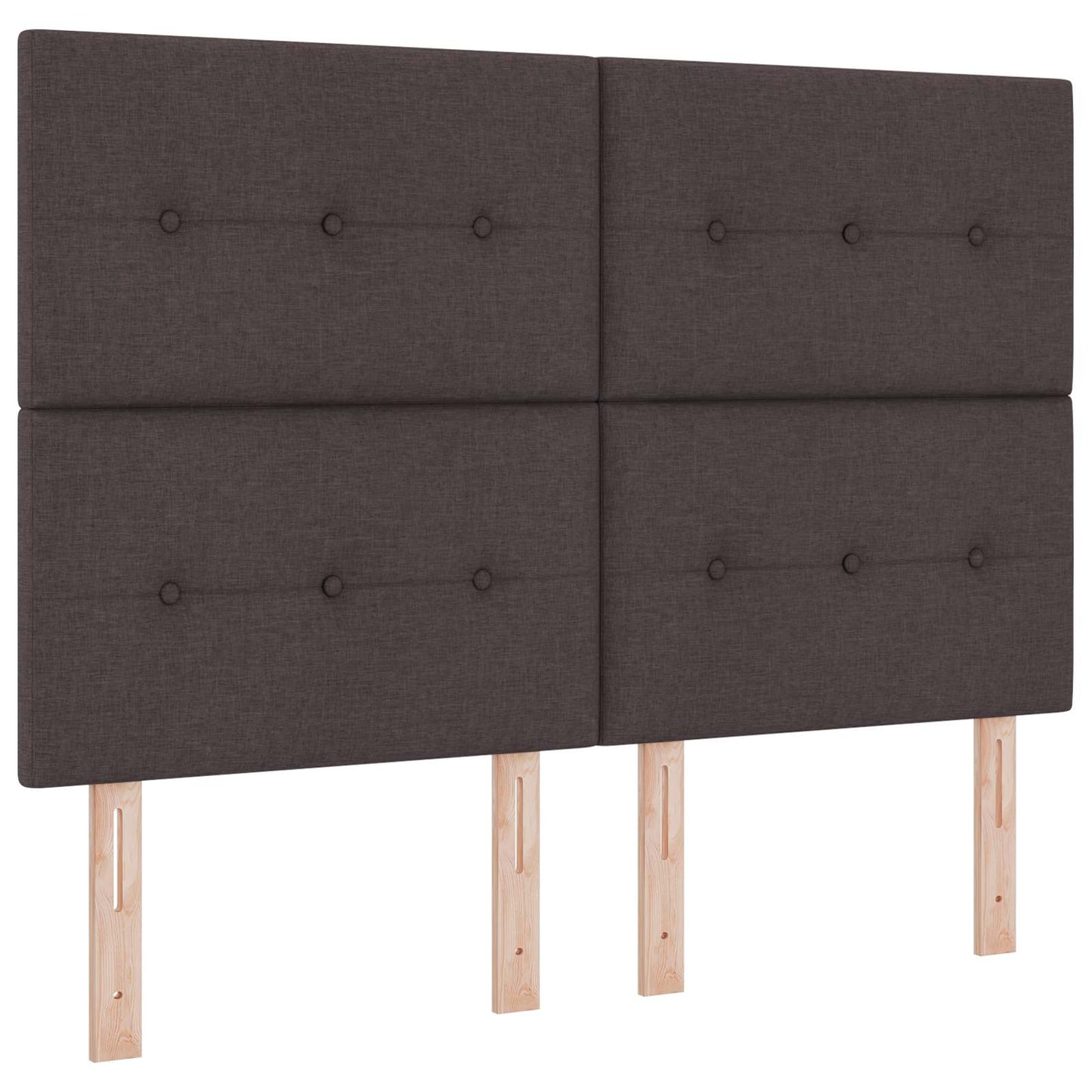 vidaXL Κρεβάτι Ottoman με στρώμα Σκούρο Καφέ 140 x 200 cm Ύφασμα