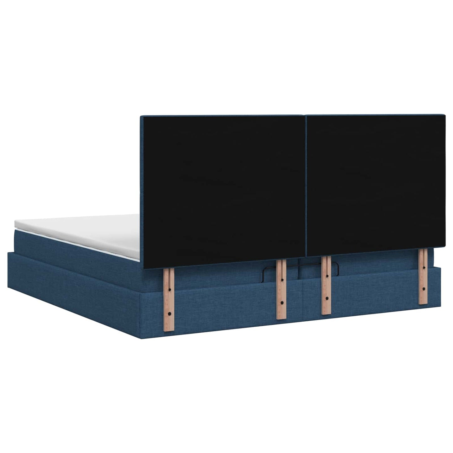 vidaXL Κρεβάτι Ottoman με στρώμα με κεφαλάρι Μπλε 200 x 200 cm Ύφασμα