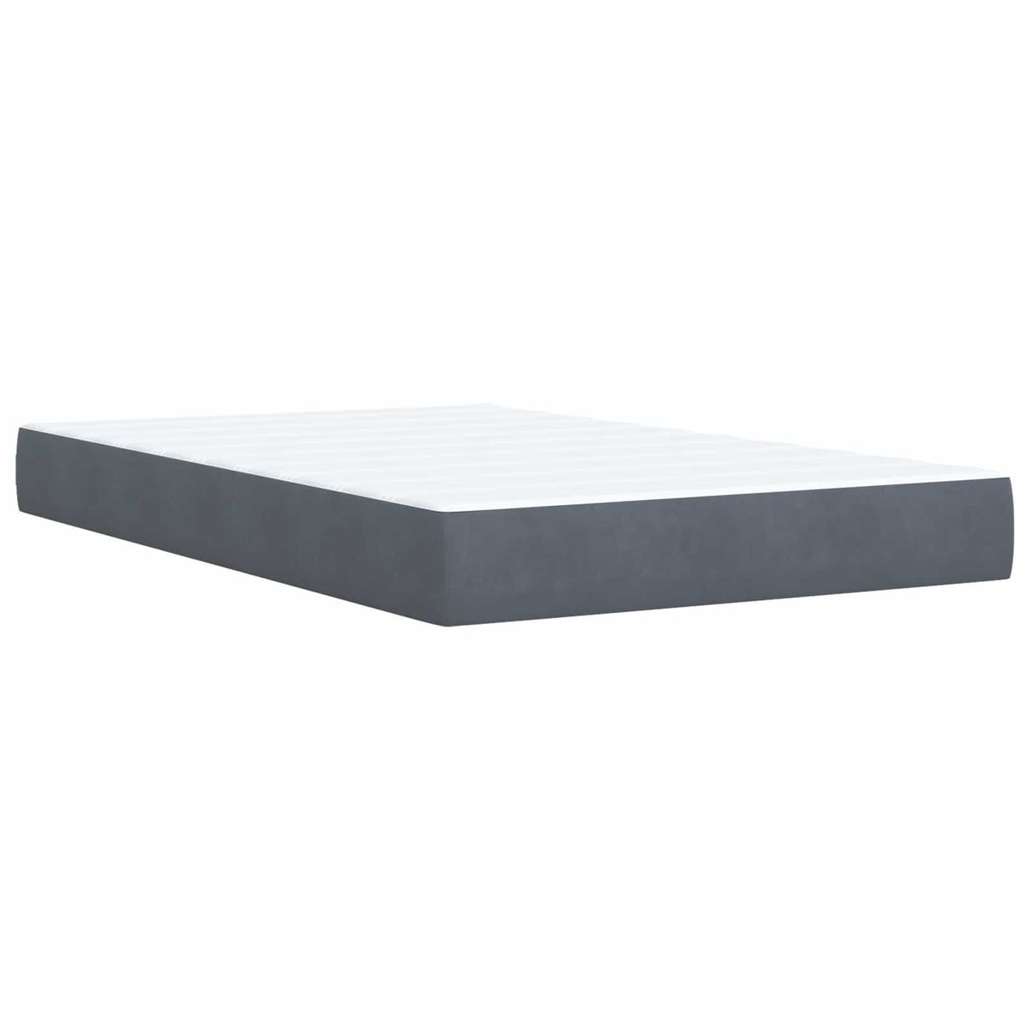 vidaXL Κρεβάτι Ottoman με στρώμα Σκούρο Γκρι 120 x 200 cm Βελούδο