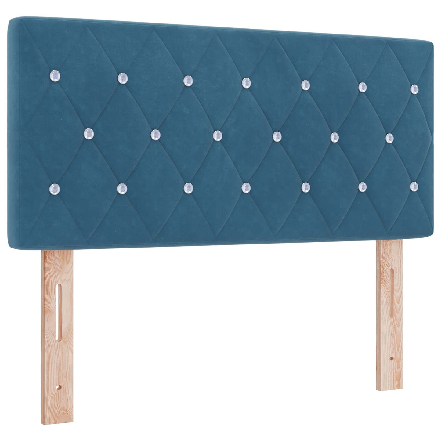 vidaXL Κρεβάτι Ottoman με στρώμα Σκούρο Μπλε 120 x 200 cm Βελούδο