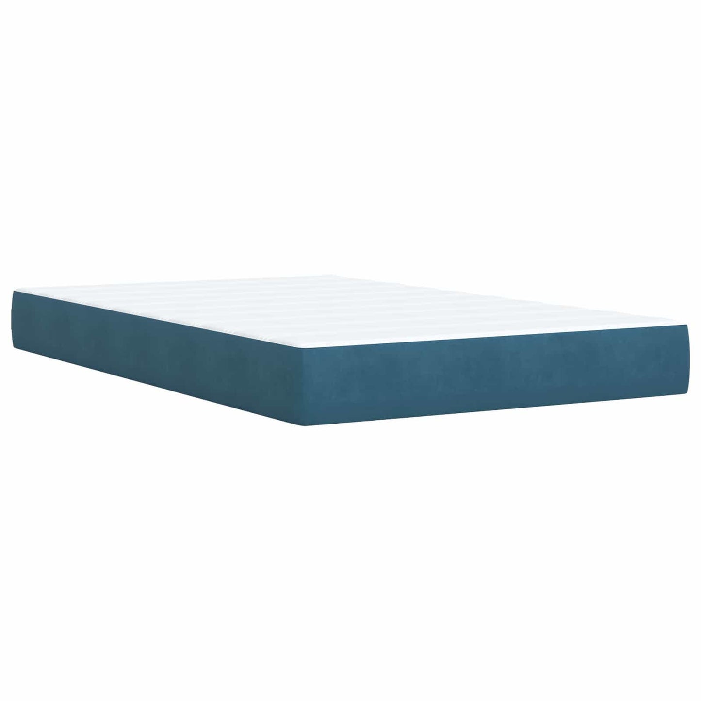 vidaXL Κρεβάτι Ottoman με στρώμα Σκούρο Μπλε 120 x 200 cm Βελούδο