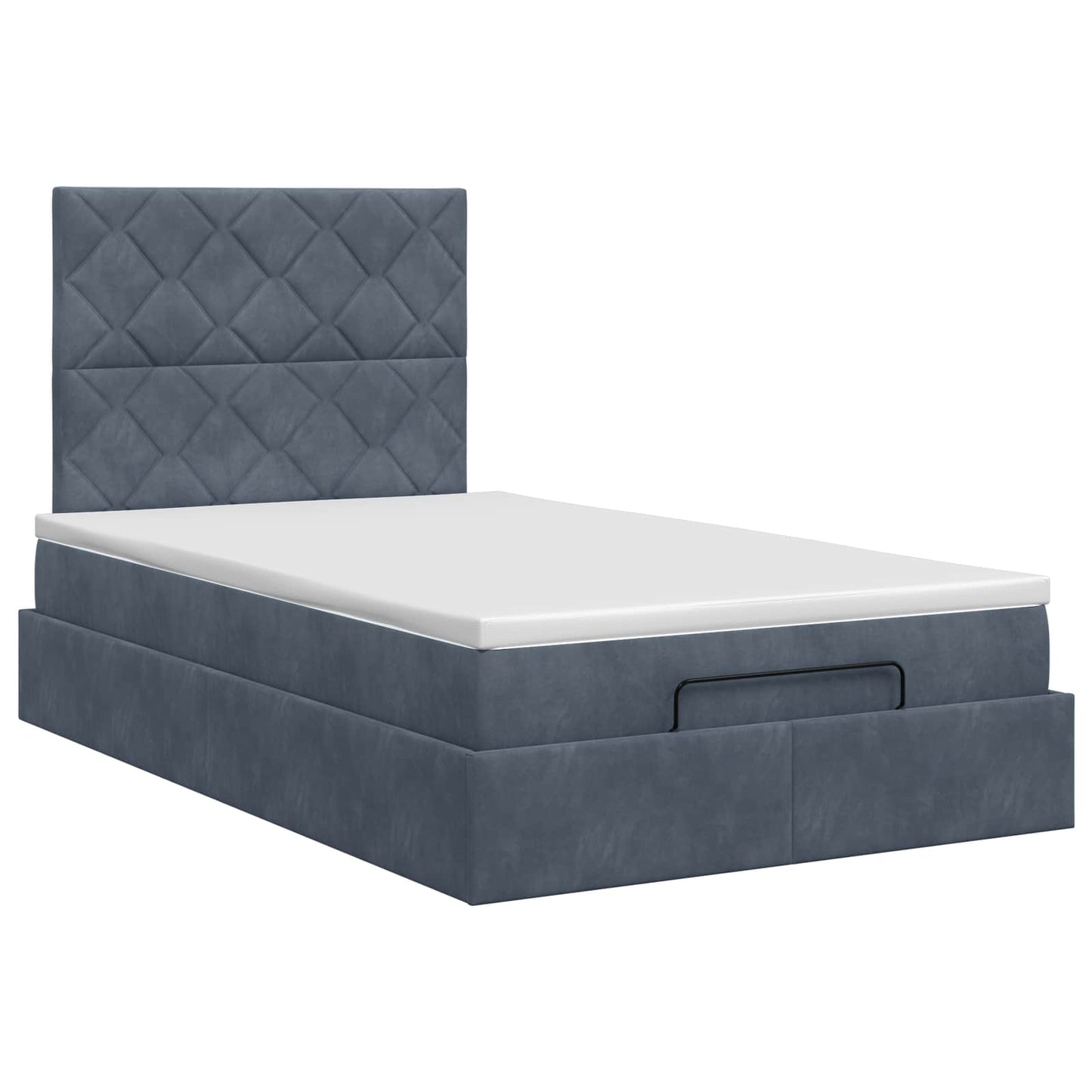 vidaXL Κρεβάτι Ottoman με στρώμα Σκούρο Γκρι 120 x 200 cm Βελούδο