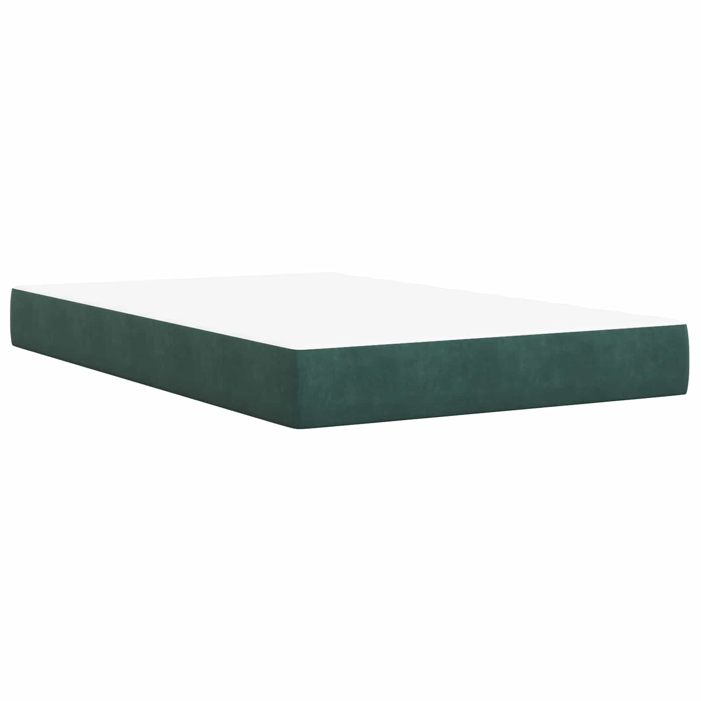 vidaXL Κρεβάτι Ottoman με στρώμα Σκούρο Πράσινο 120 x 200 cm Βελούδο