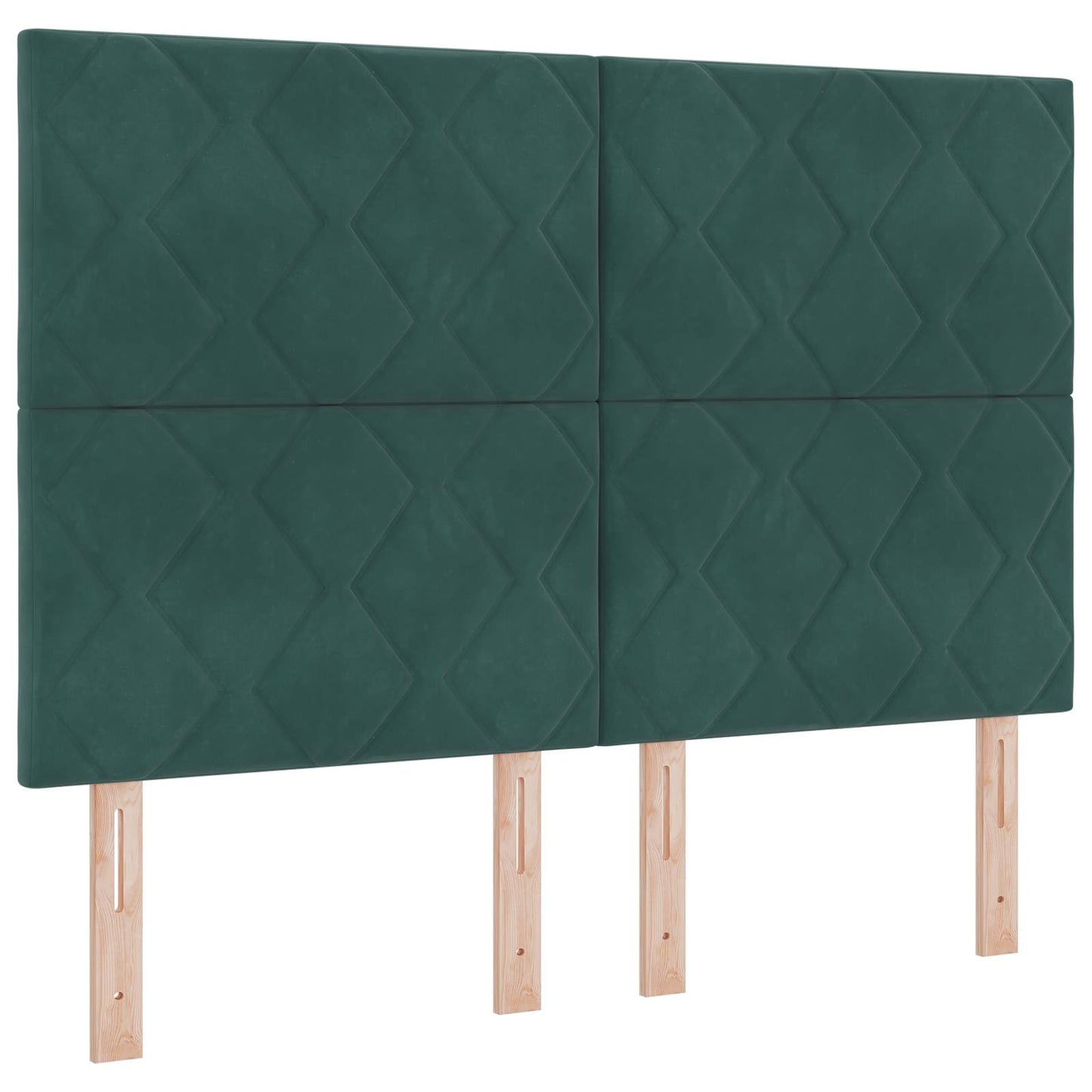vidaXL Κρεβάτι Ottoman με στρώμα Σκούρο Πράσινο 140 x 190 cm Βελούδο