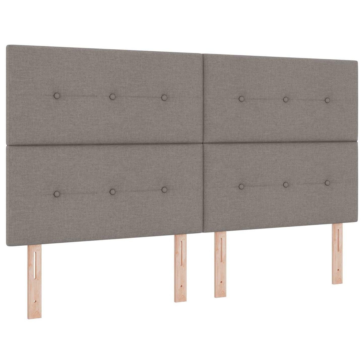 vidaXL Κρεβάτι Ottoman με στρώμα με κεφαλάρι 2 τεμ. Taupe Ύφασμα