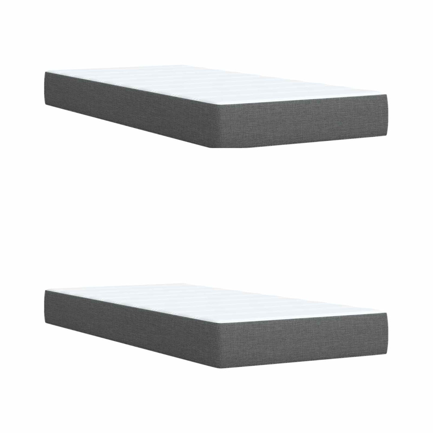 vidaXL Κρεβάτι Ottoman με Στρώμα και LED Σκούρο Γκρι 200 x 200 cm