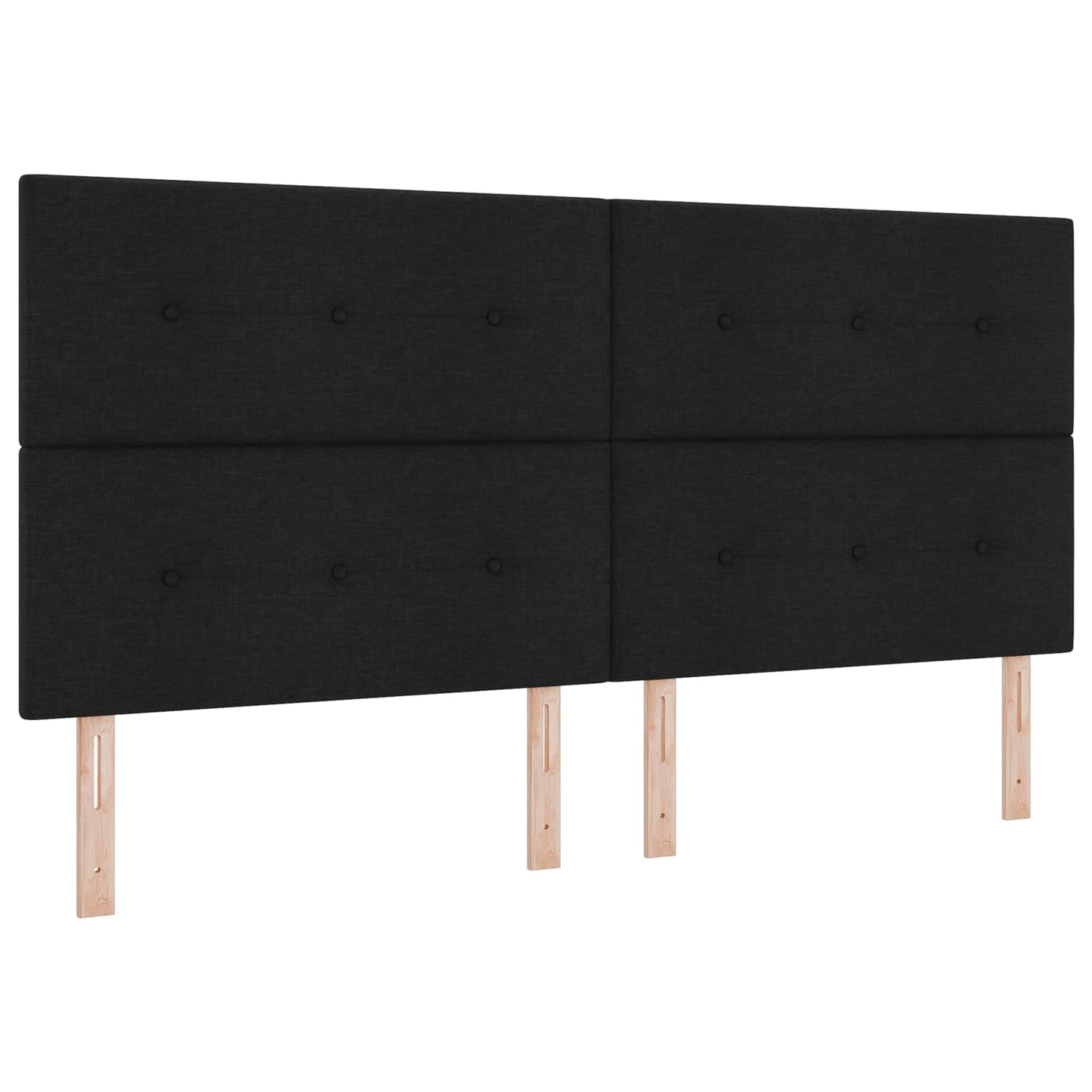 vidaXL Κρεβάτι Ottoman με Στρώμα και LED Μαύρο 200 x 200 cm Ύφασμα