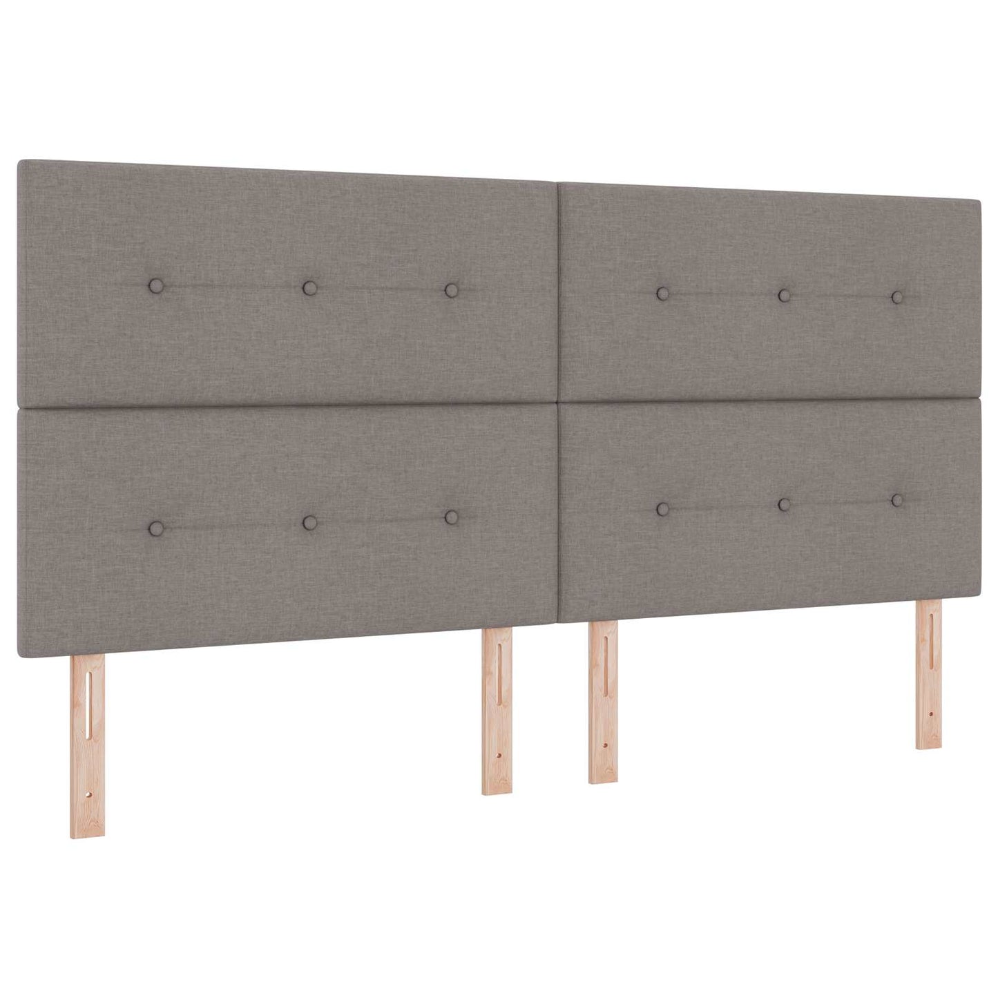 vidaXL Κρεβάτι Ottoman με Στρώμα και LED Taupe 200 x 200 cm Ύφασμα