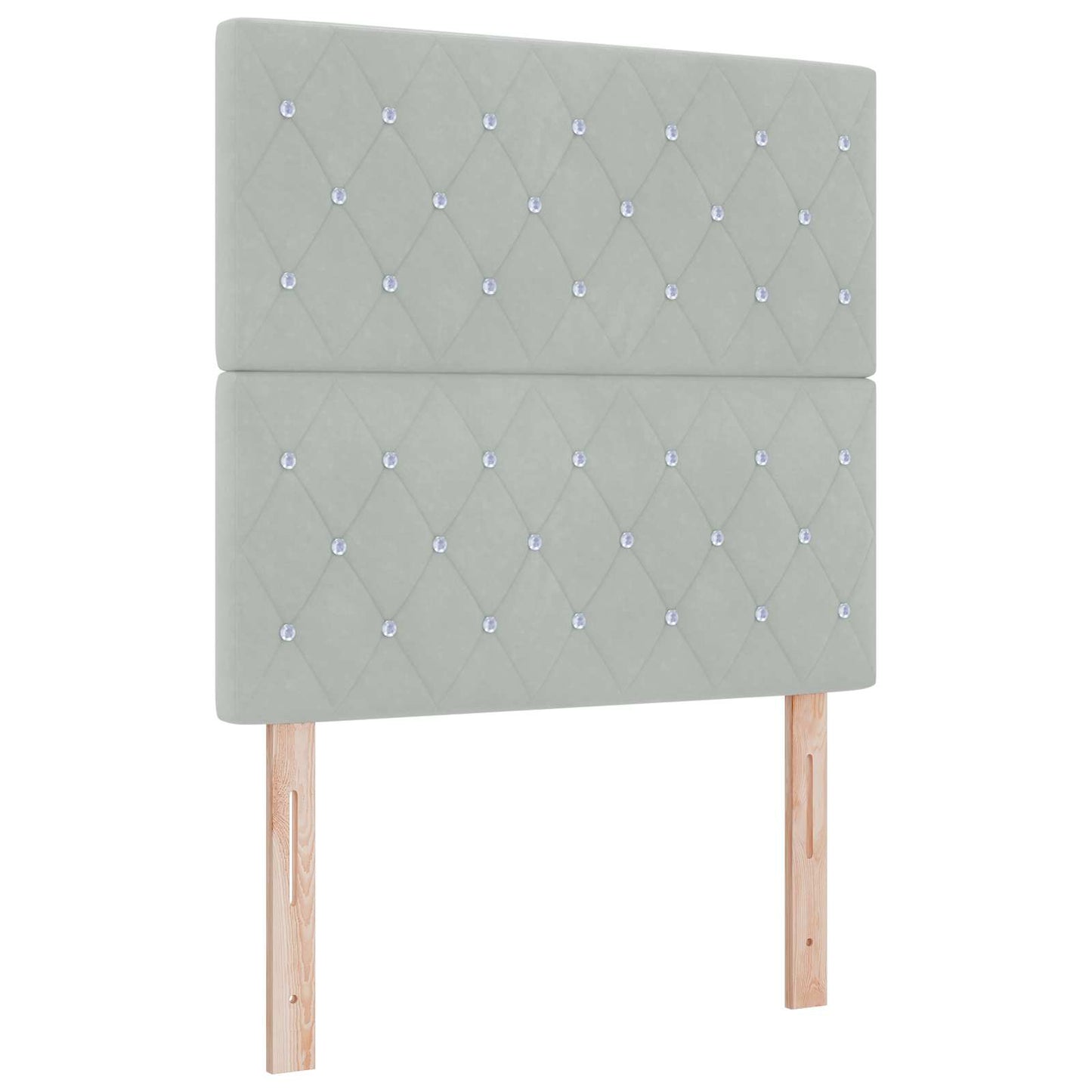 vidaXL Κρεβάτι Ottoman με Στρώμα και LED Ανοιχτό γκρι 90 x 200 cm
