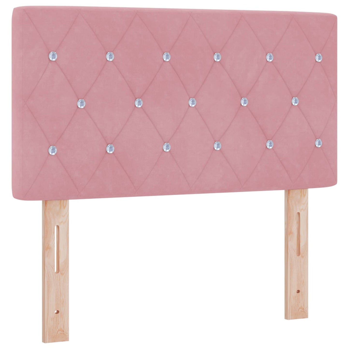 vidaXL Κρεβάτι Ottoman με Στρώμα και LED Ροζ 120 x 190 cm Βελούδο