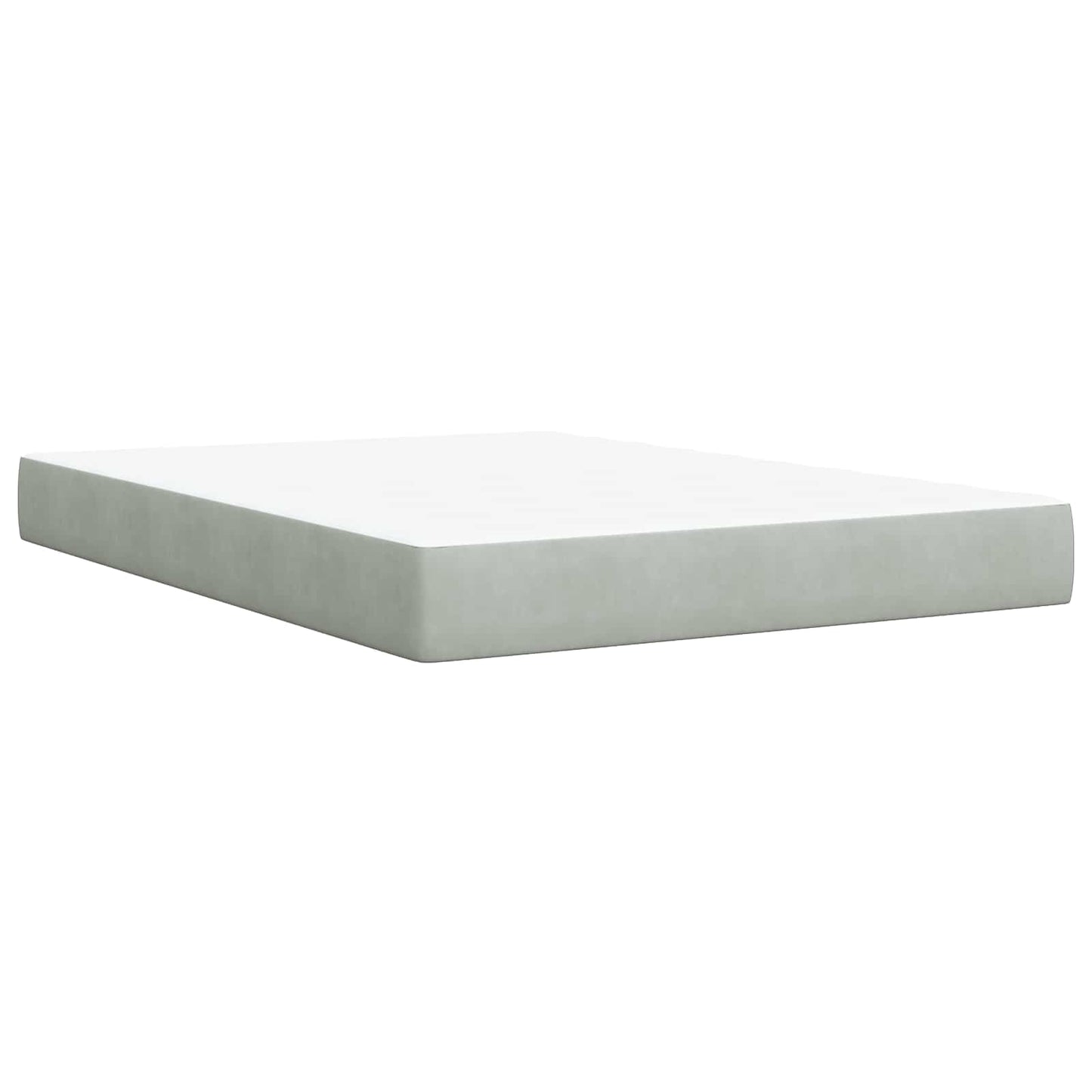 vidaXL Κρεβάτι Ottoman με Στρώμα και LED Ανοιχτό γκρι 140 x 200 cm