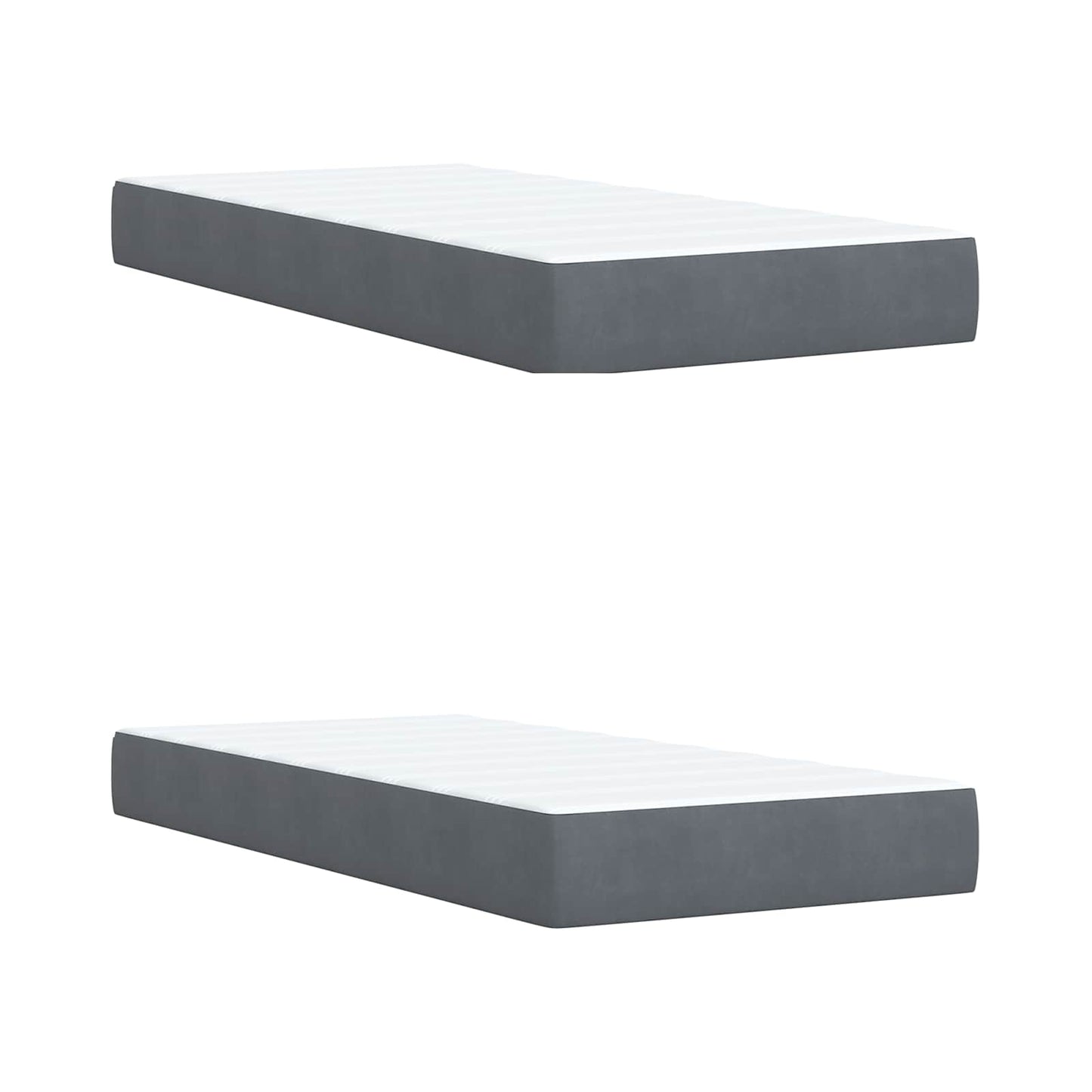 vidaXL Κρεβάτι Ottoman με Στρώμα και LED Σκούρο Γκρι 200 x 200 cm