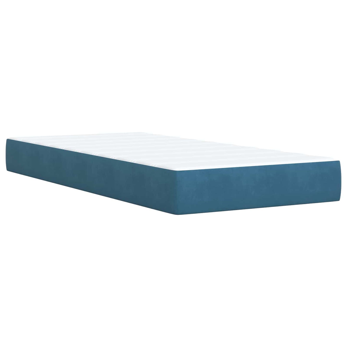 vidaXL Κρεβάτι Ottoman με Στρώμα και LED Σκούρο Μπλε 80 x 200 cm