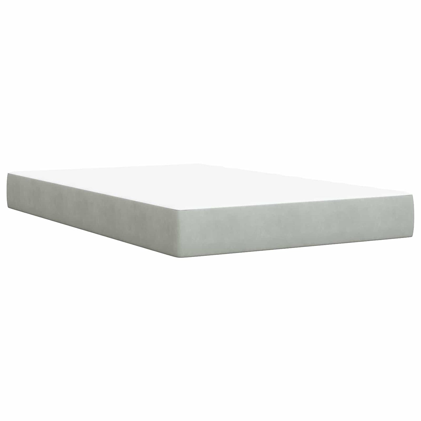 vidaXL Κρεβάτι Ottoman με Στρώμα και LED Ανοιχτό γκρι 120 x 200 cm