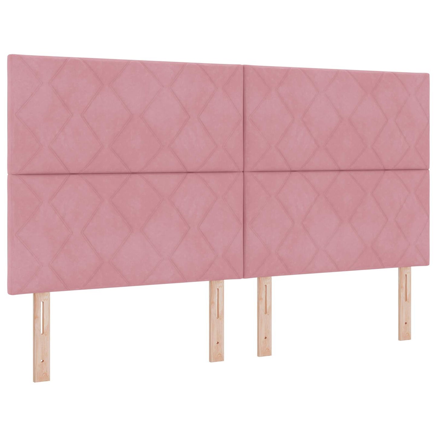 vidaXL Κρεβάτι Ottoman με Στρώμα και LED Ροζ 180 x 200 cm Βελούδο