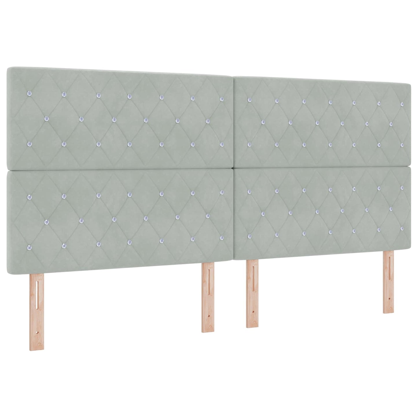 vidaXL Κρεβάτι Ottoman με Στρώμα και LED Ανοιχτό γκρι 200 x 200 cm