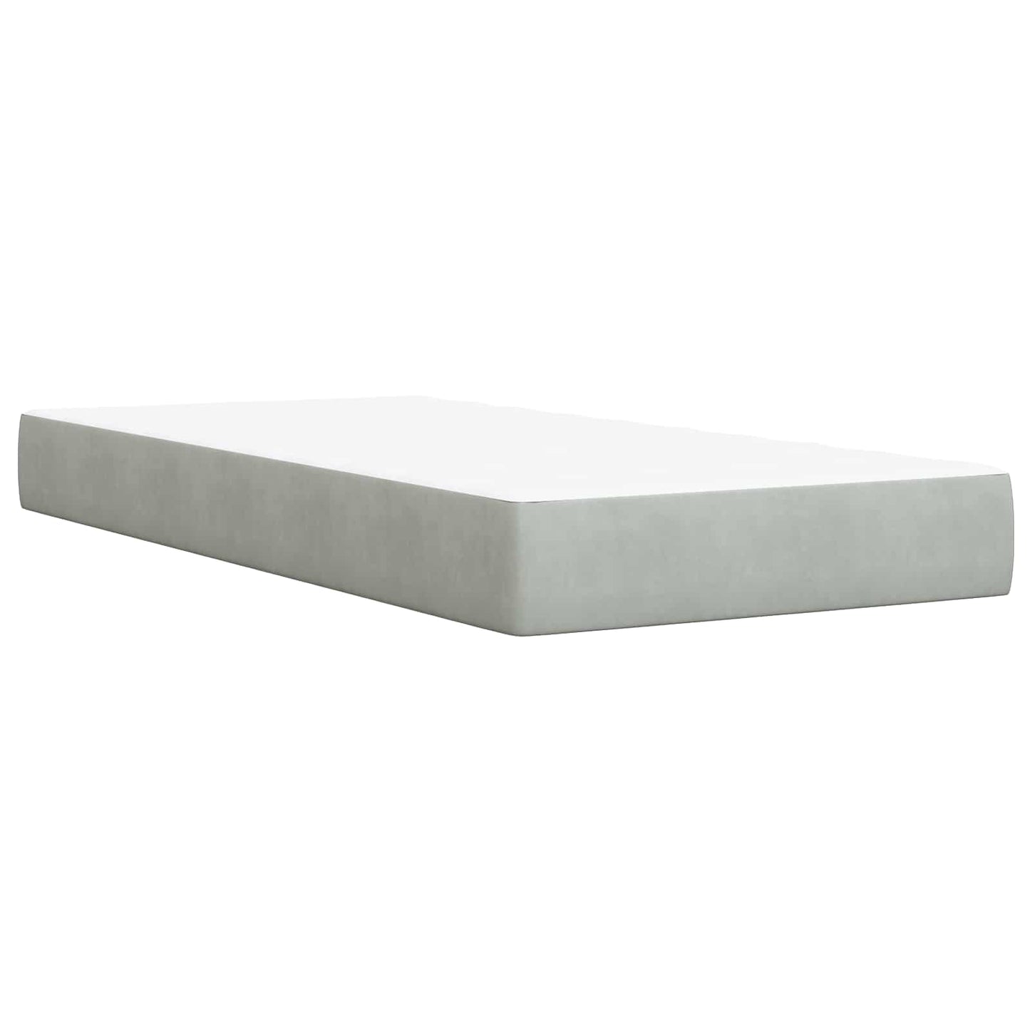vidaXL Κρεβάτι Ottoman με Στρώμα και LED Ανοιχτό γκρι 200 x 200 cm