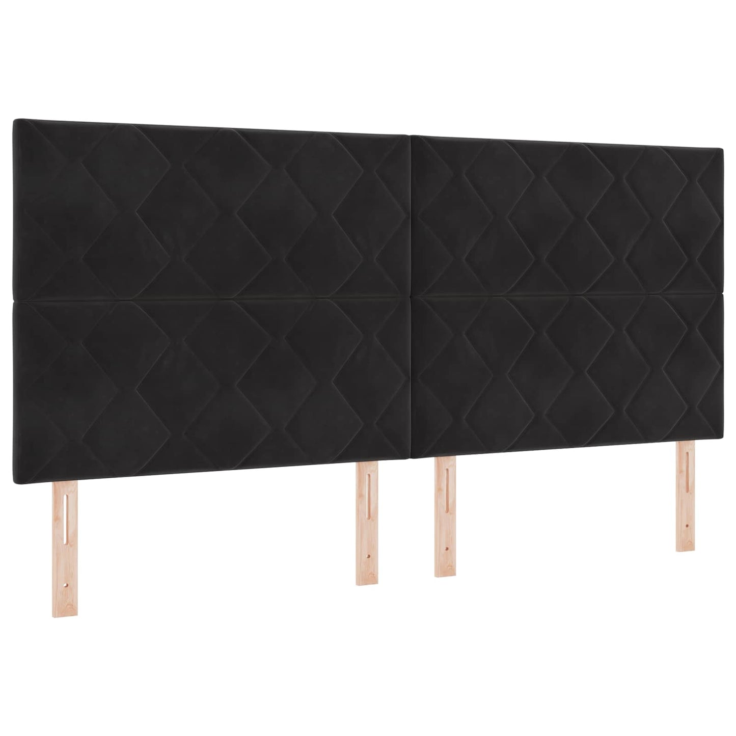 vidaXL Κρεβάτι Ottoman με Στρώμα και LED Μαύρο 200 x 200 cm Βελούδο