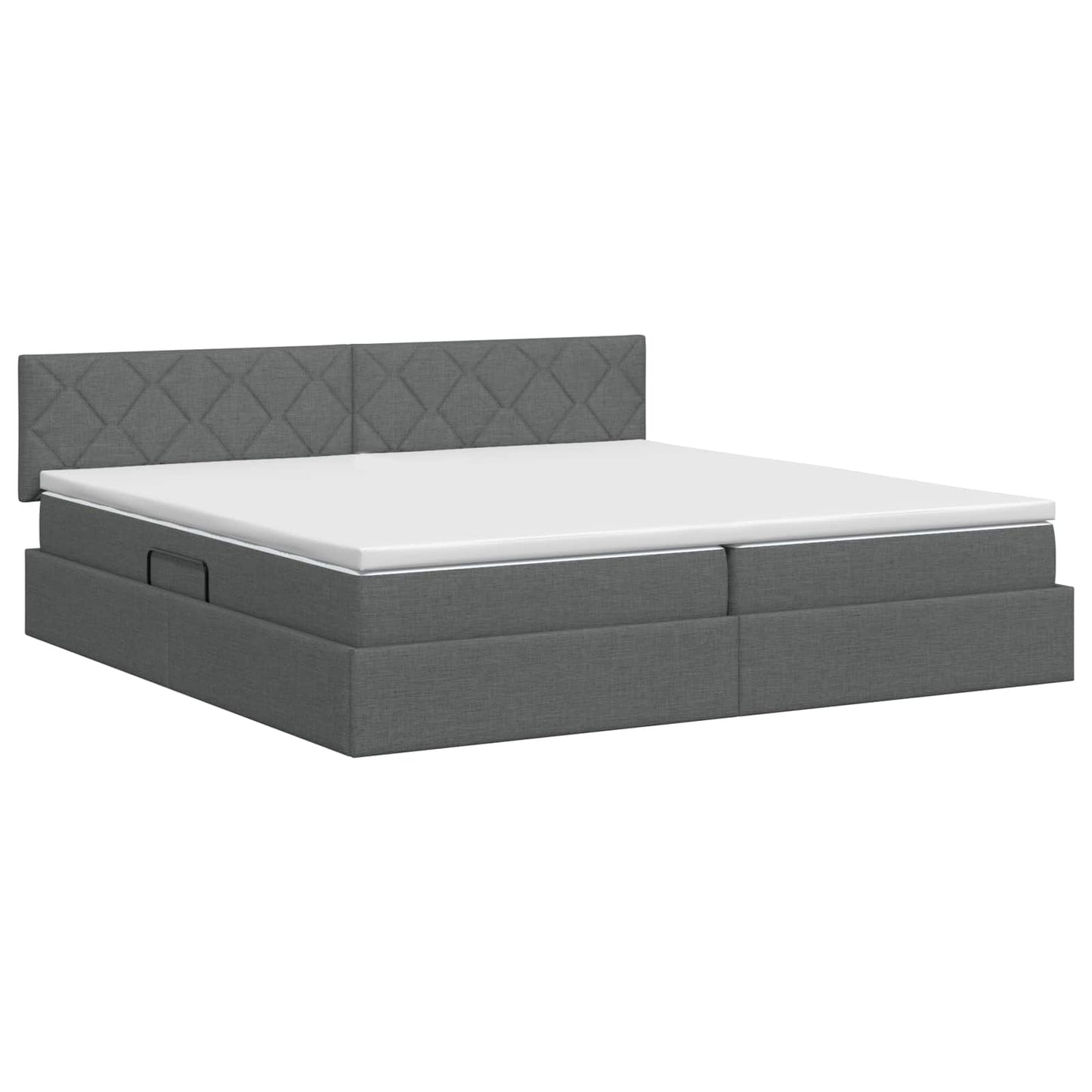 vidaXL Κρεβάτι με αποθηκευτικό χώρο και στρώμα Σκούρο Γκρι Βελούδο