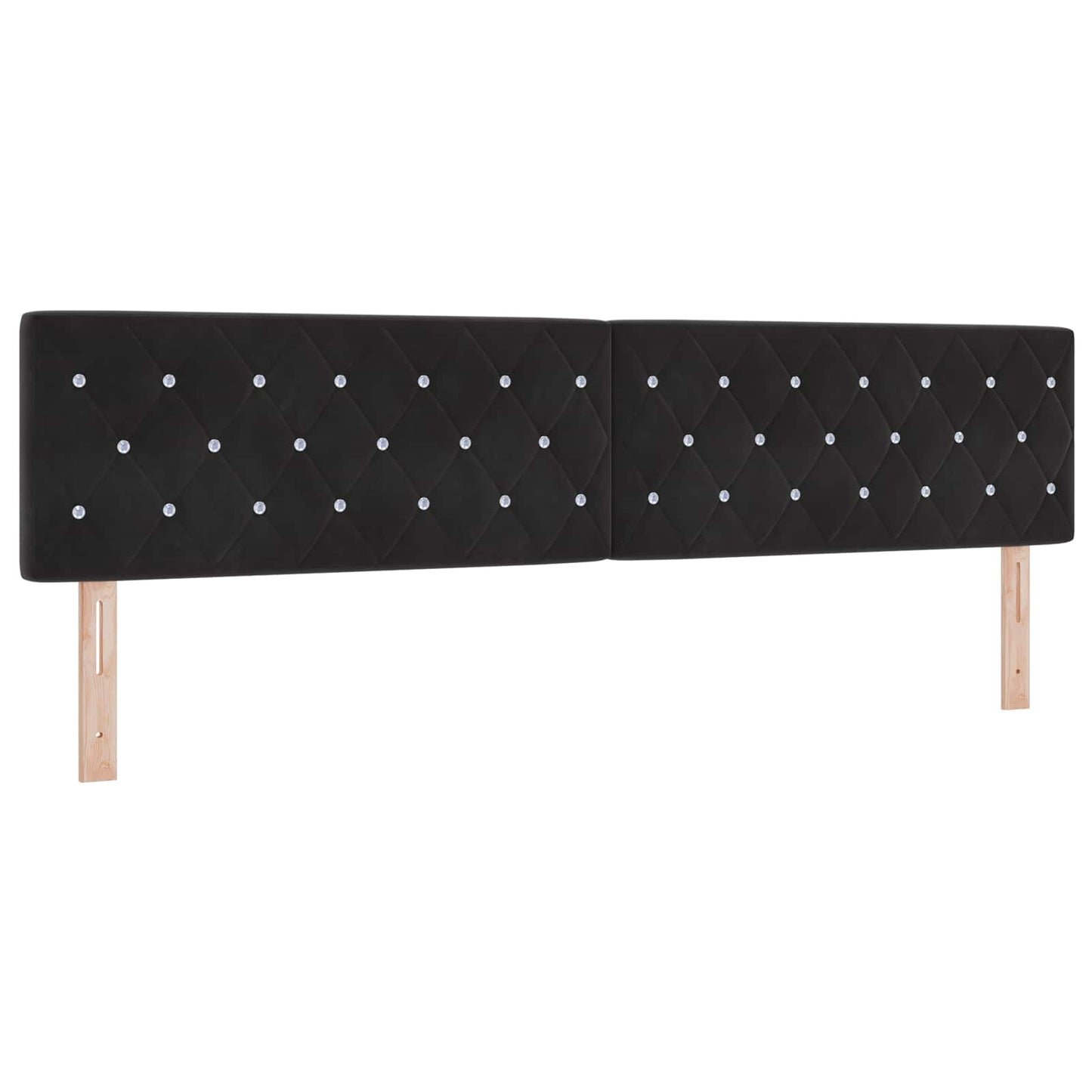vidaXL Κρεβάτι Αποθήκης με κεφαλάρι Μαύρο 200 x 200 cm Βελούδο