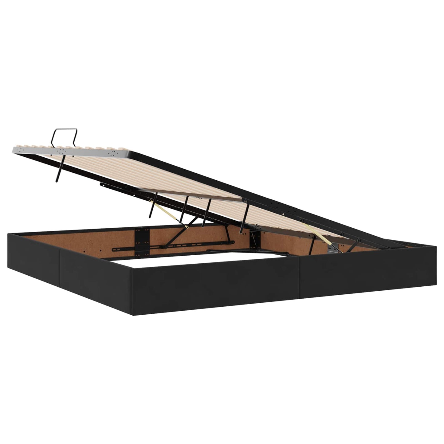 vidaXL Κρεβάτι Αποθήκης με κεφαλάρι Μαύρο 200 x 200 cm Βελούδο