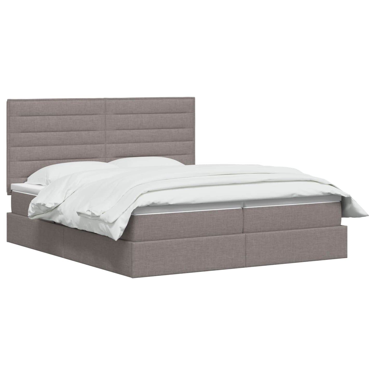 vidaXL Κρεβάτι Αποθήκης με κεφαλάρι Taupe 180 x 200 cm Ύφασμα