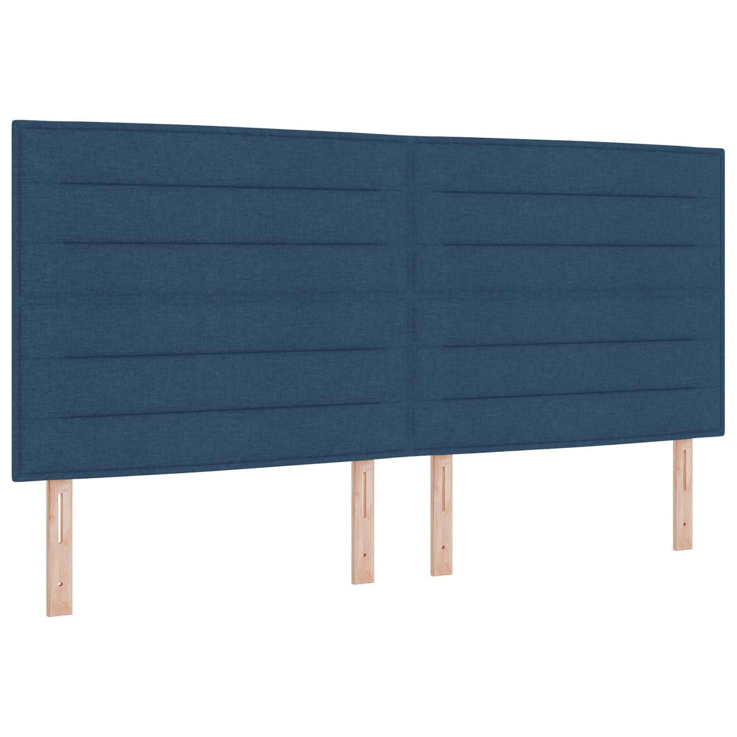 vidaXL Κρεβάτι Αποθήκης με κεφαλάρι Μπλε 200 x 200 cm Ύφασμα