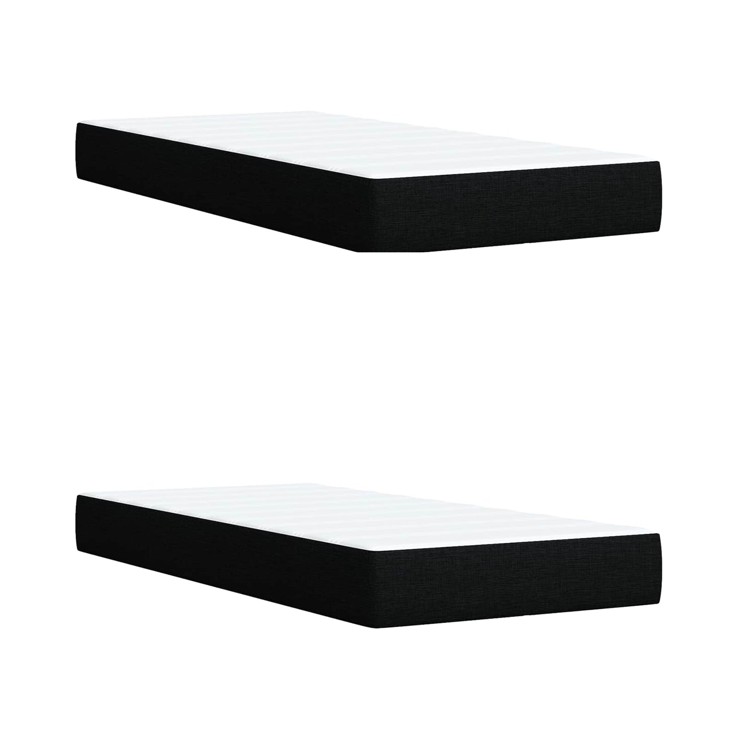 vidaXL Κρεβάτι Αποθήκης με κεφαλάρι Μαύρο 200 x 200 cm Ύφασμα